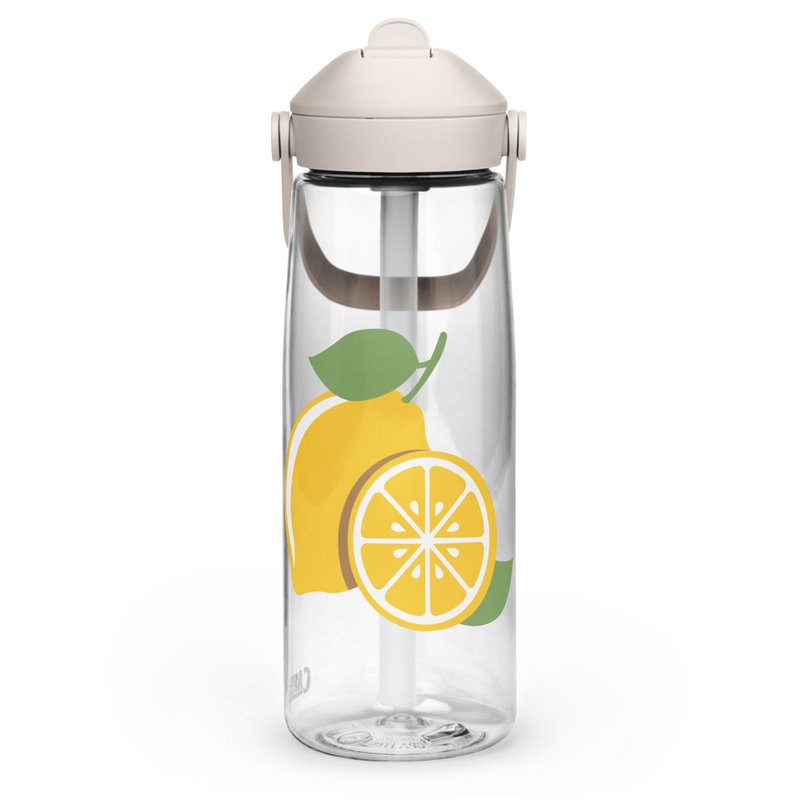 lemon flip straw water bottle