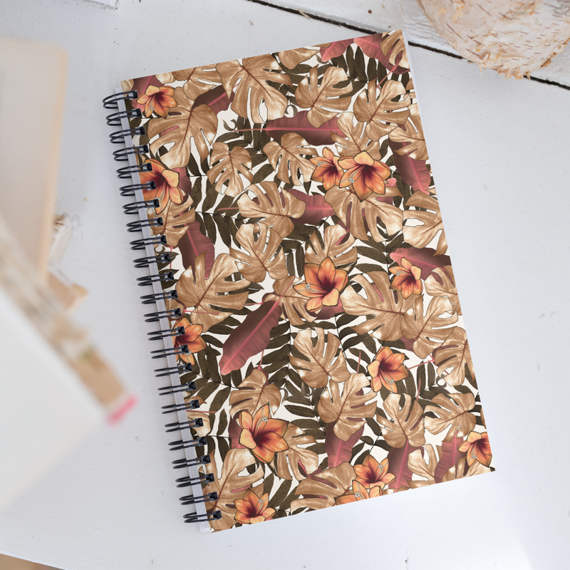 flowers spiral notebook