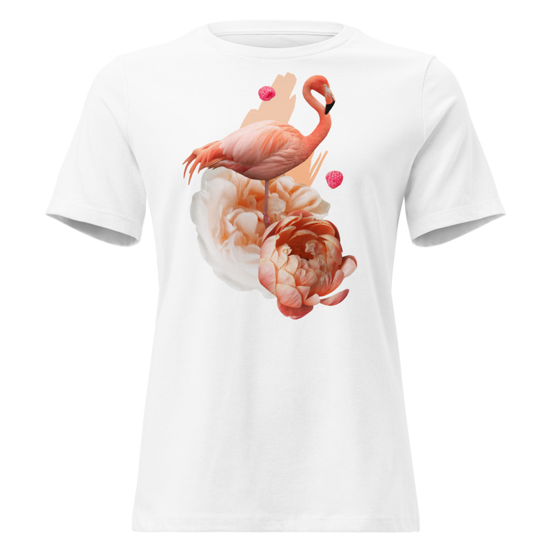Women's pink flamingo T-shirt