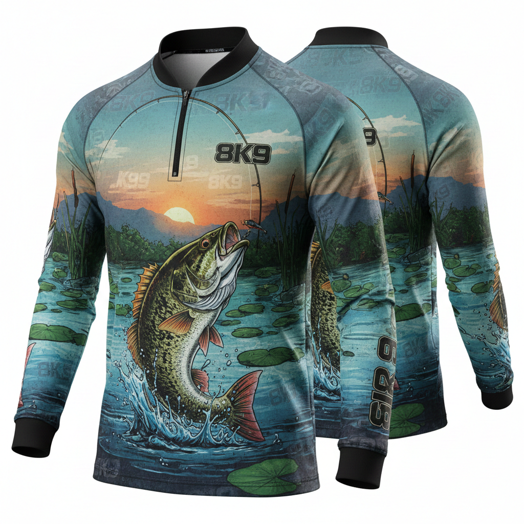 Camiseta de pesca esportiva