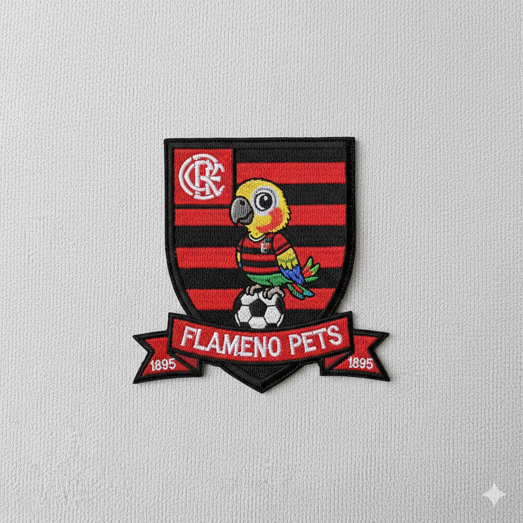 Conjunto de patches bordados temáticos de futebol