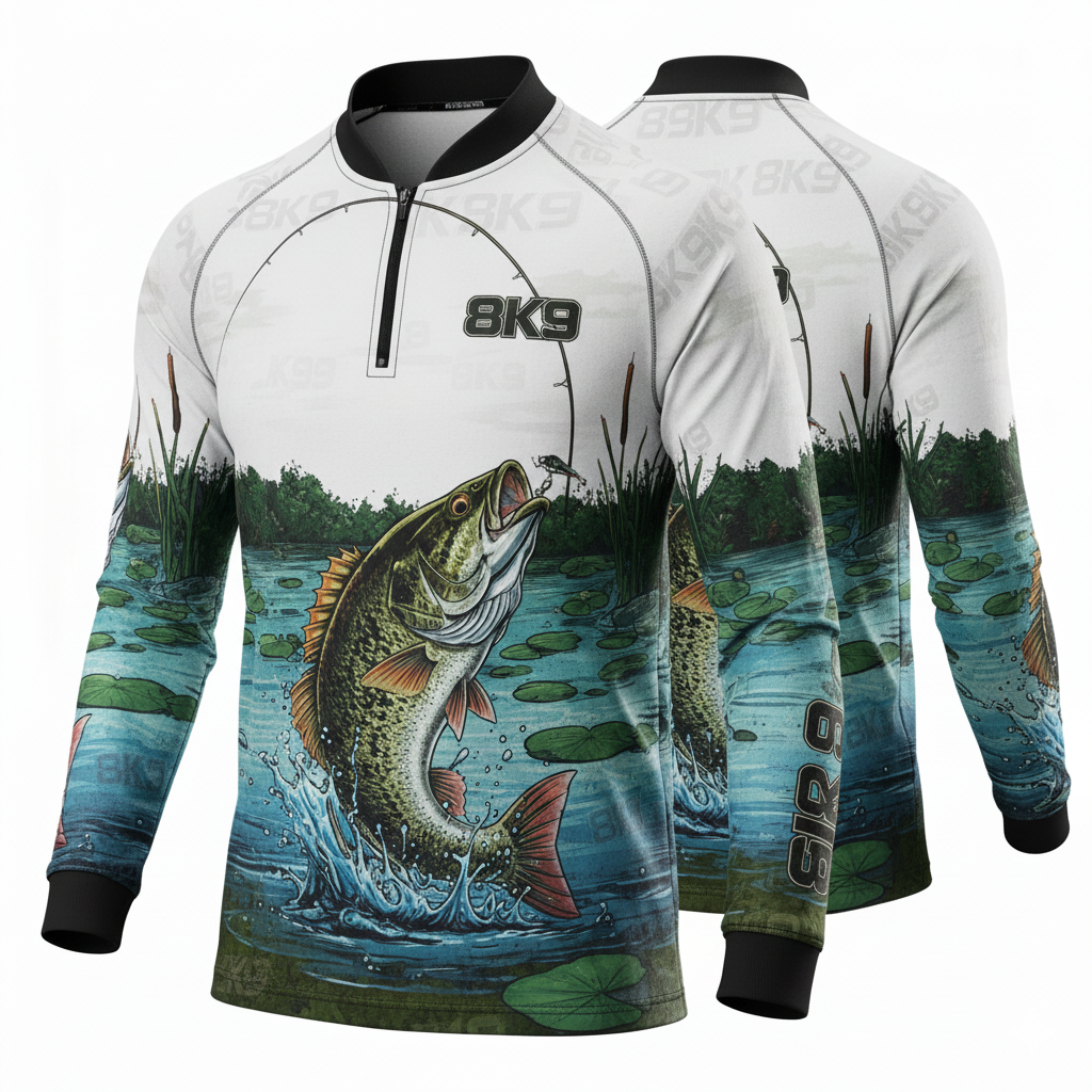 Camiseta de pesca esportiva