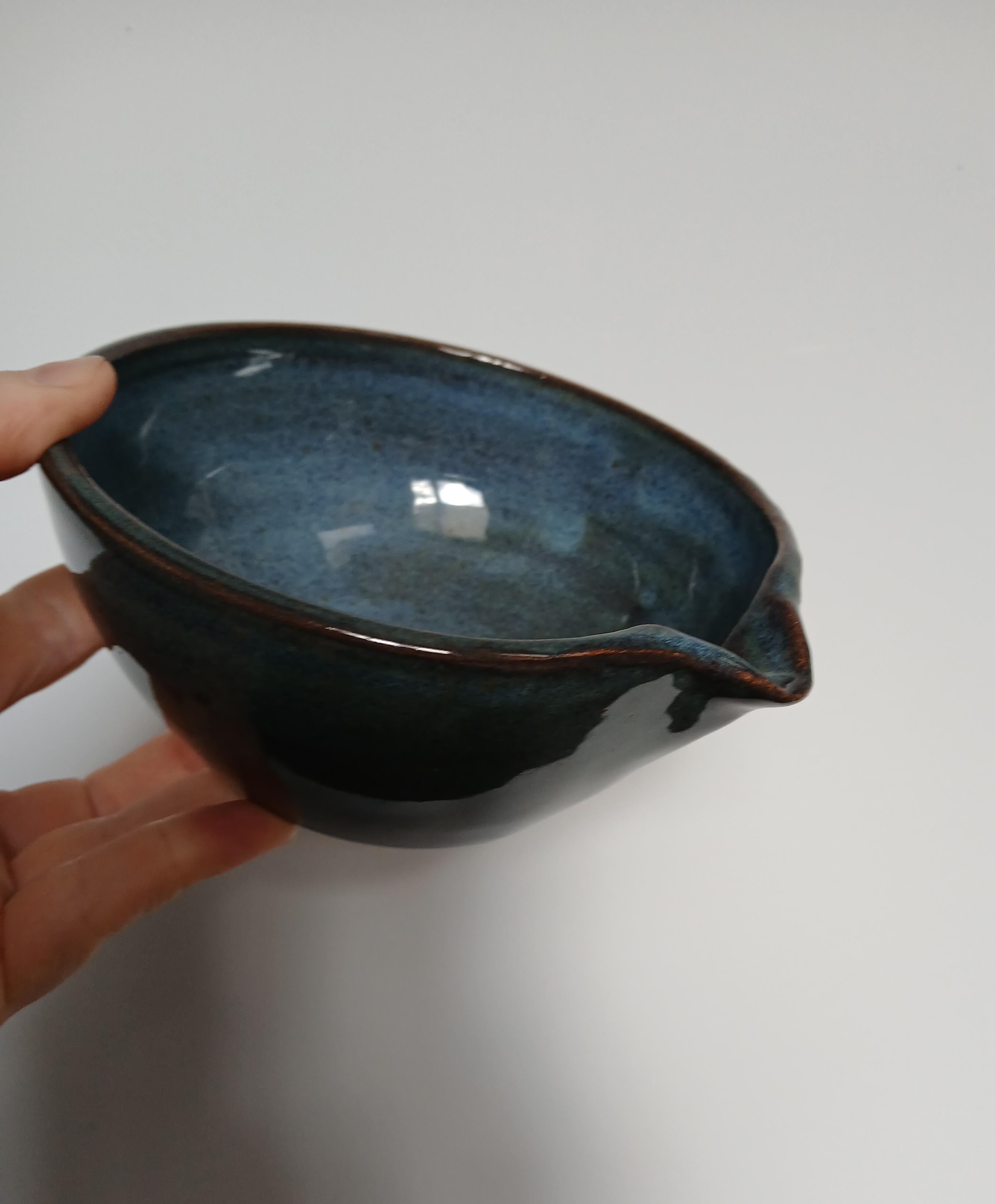 Small Mixing Bowl -Batter pouring bowl - Blue