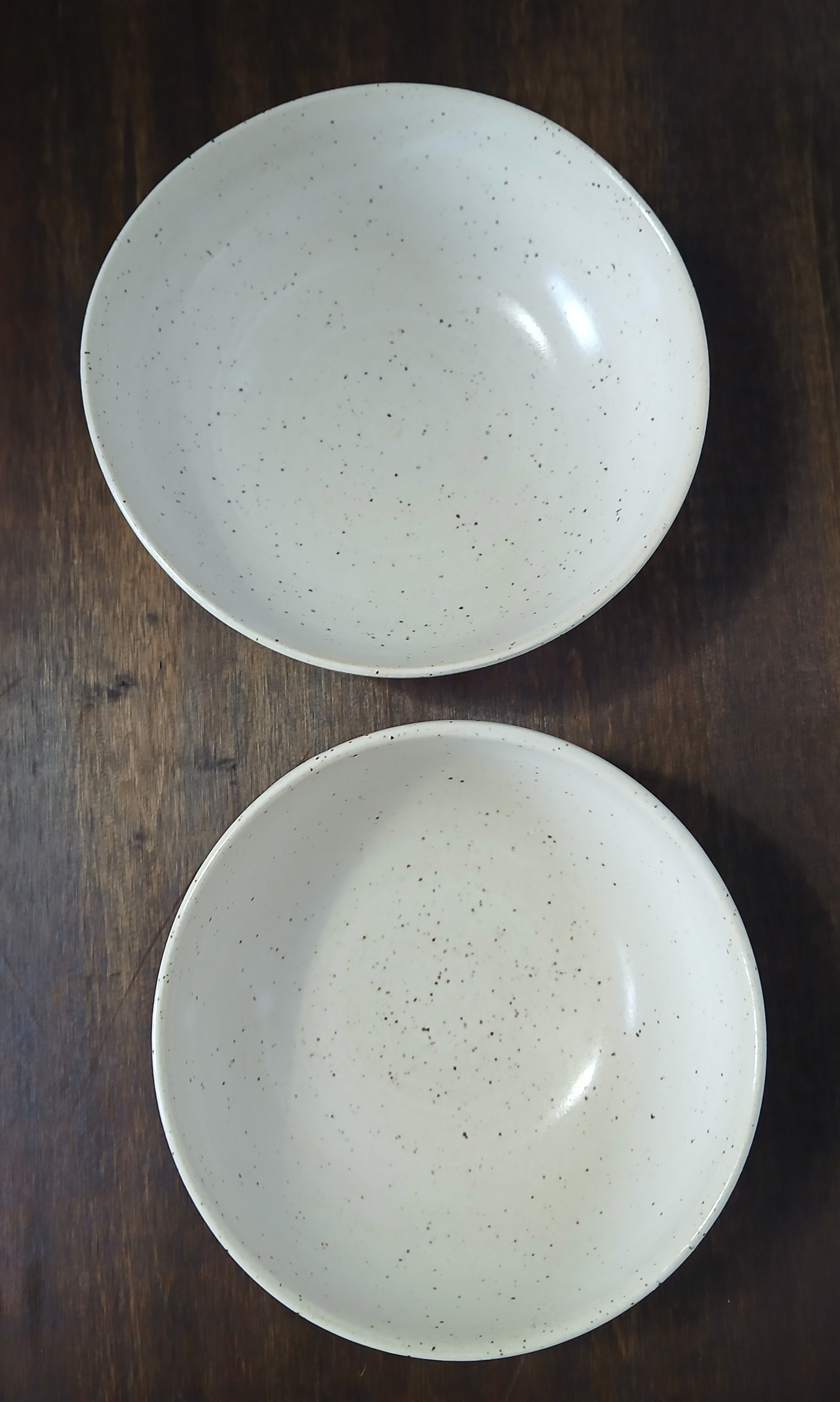 Handmade Ceramic White Two Bowl Set