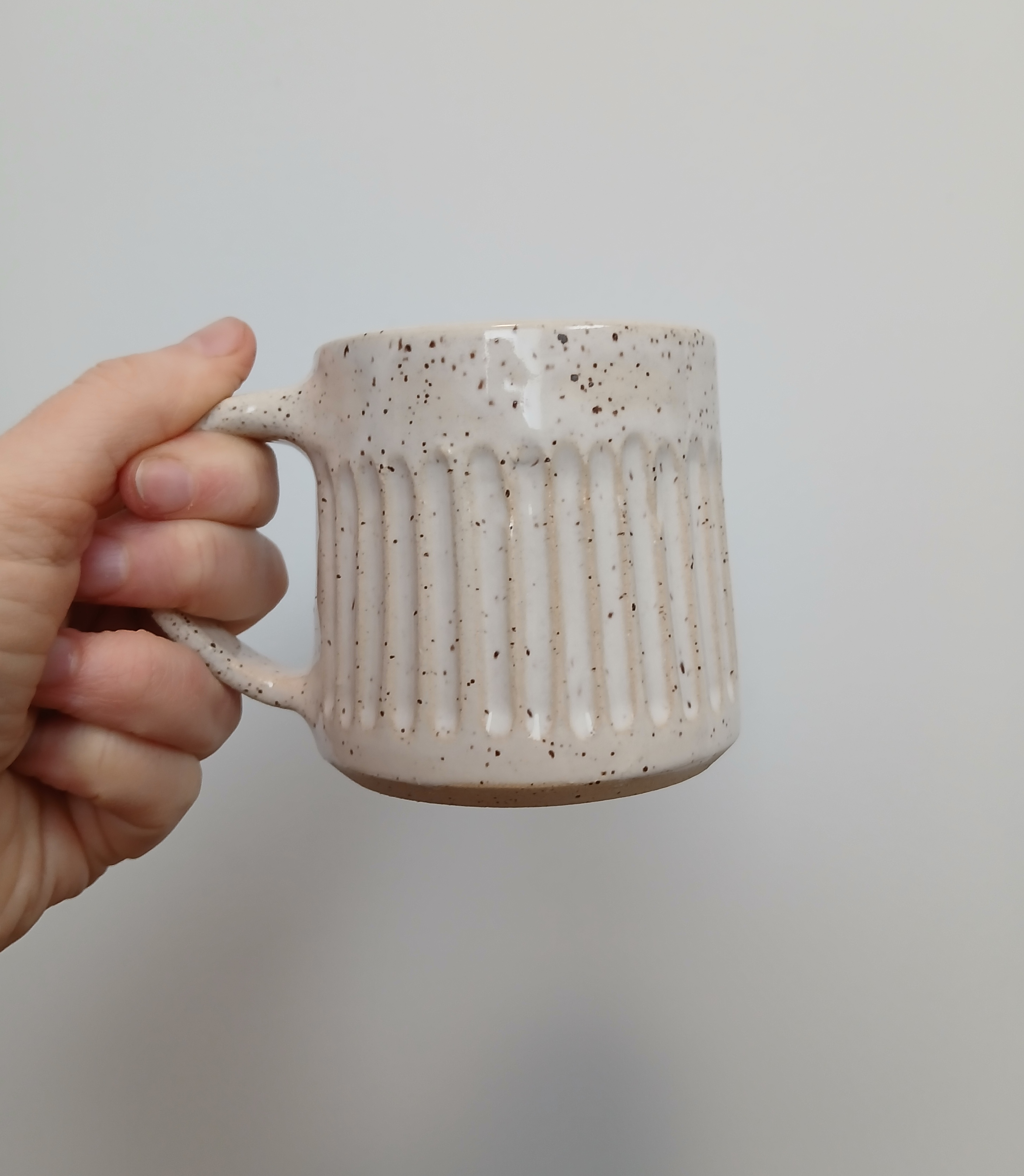 White Fluted Coffee or Tea Mug 6-8oz