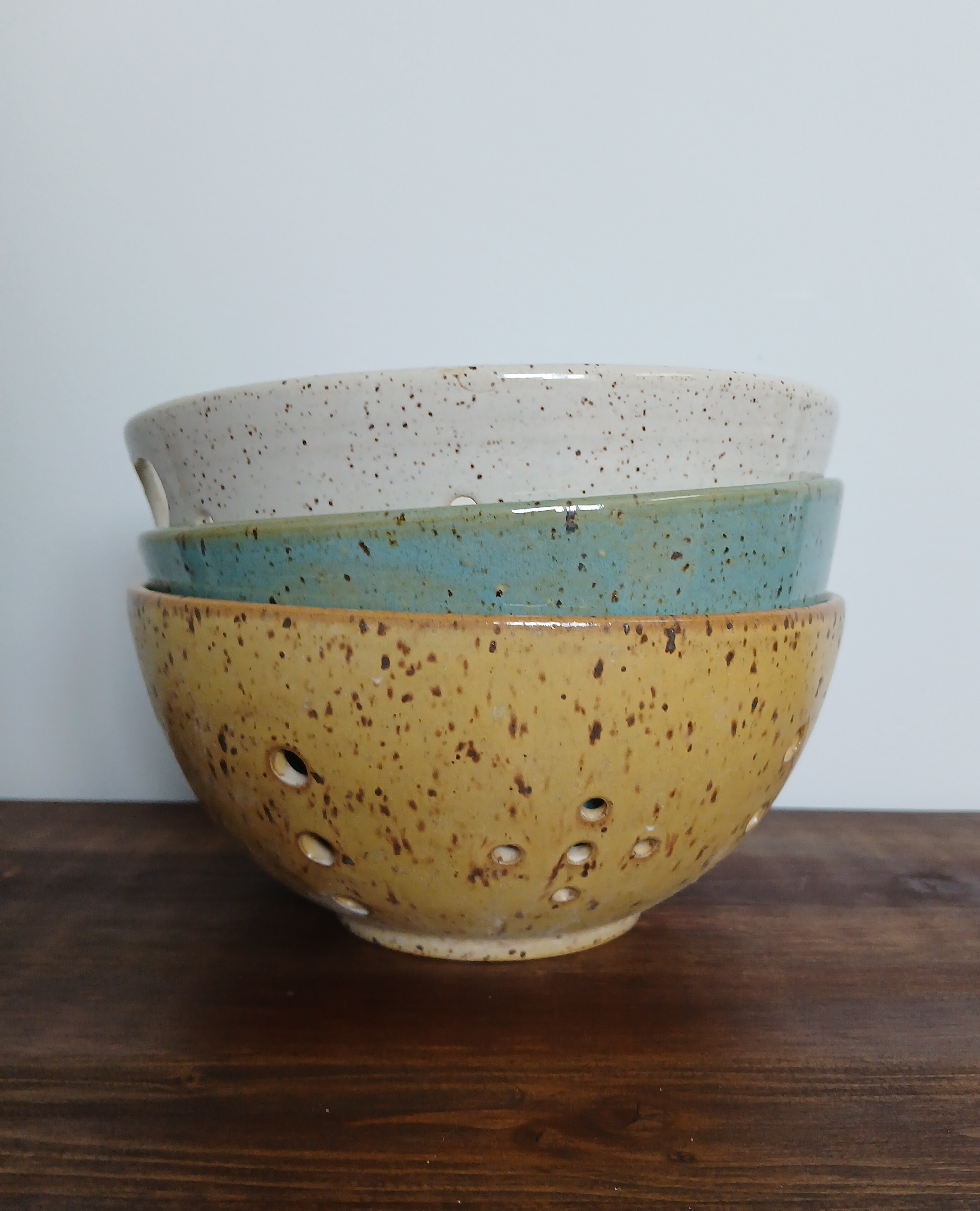 Handmade Speckled Ceramic Berry Bowl 