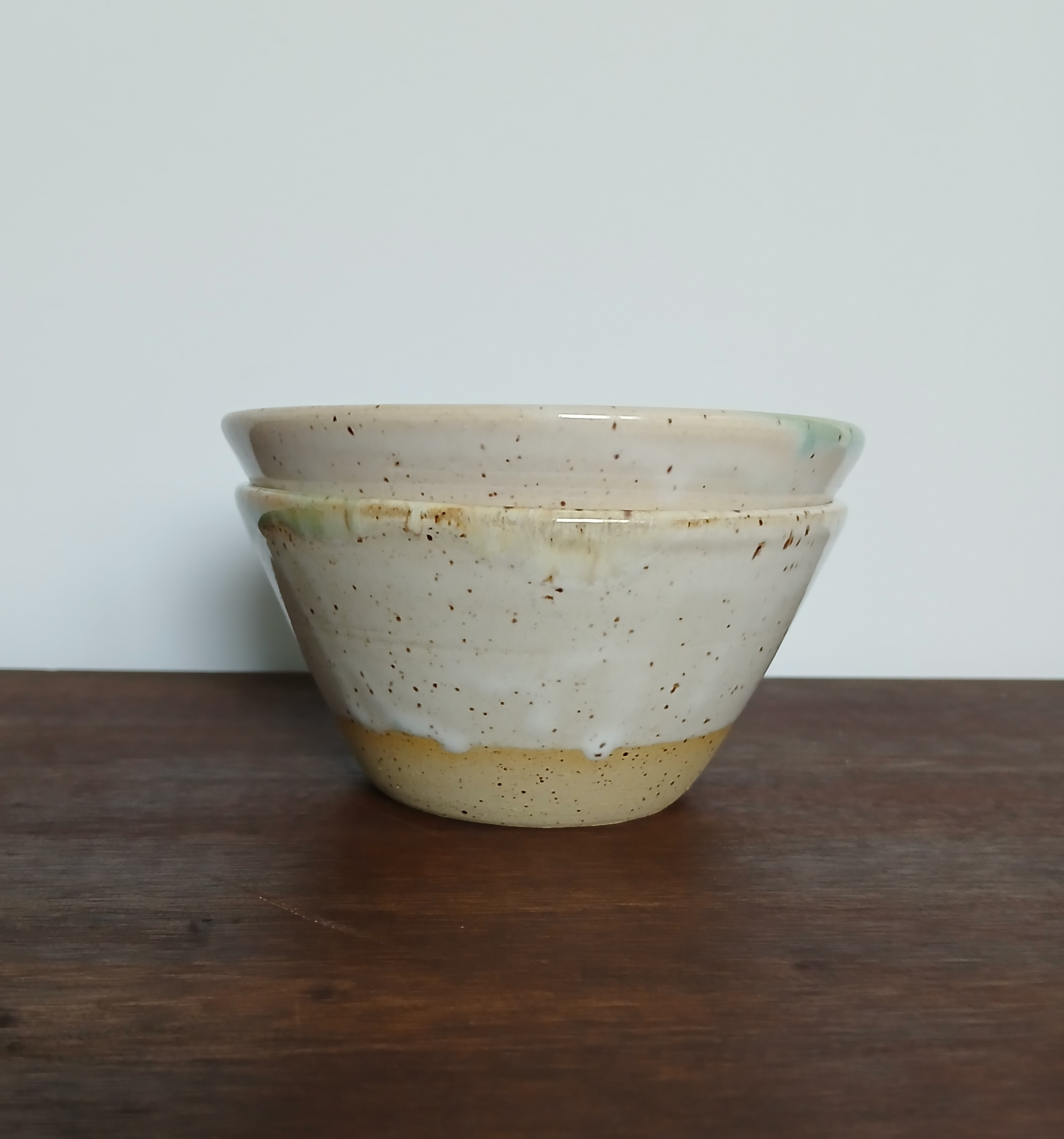 White and Turquoise Blue Two Bowl Set