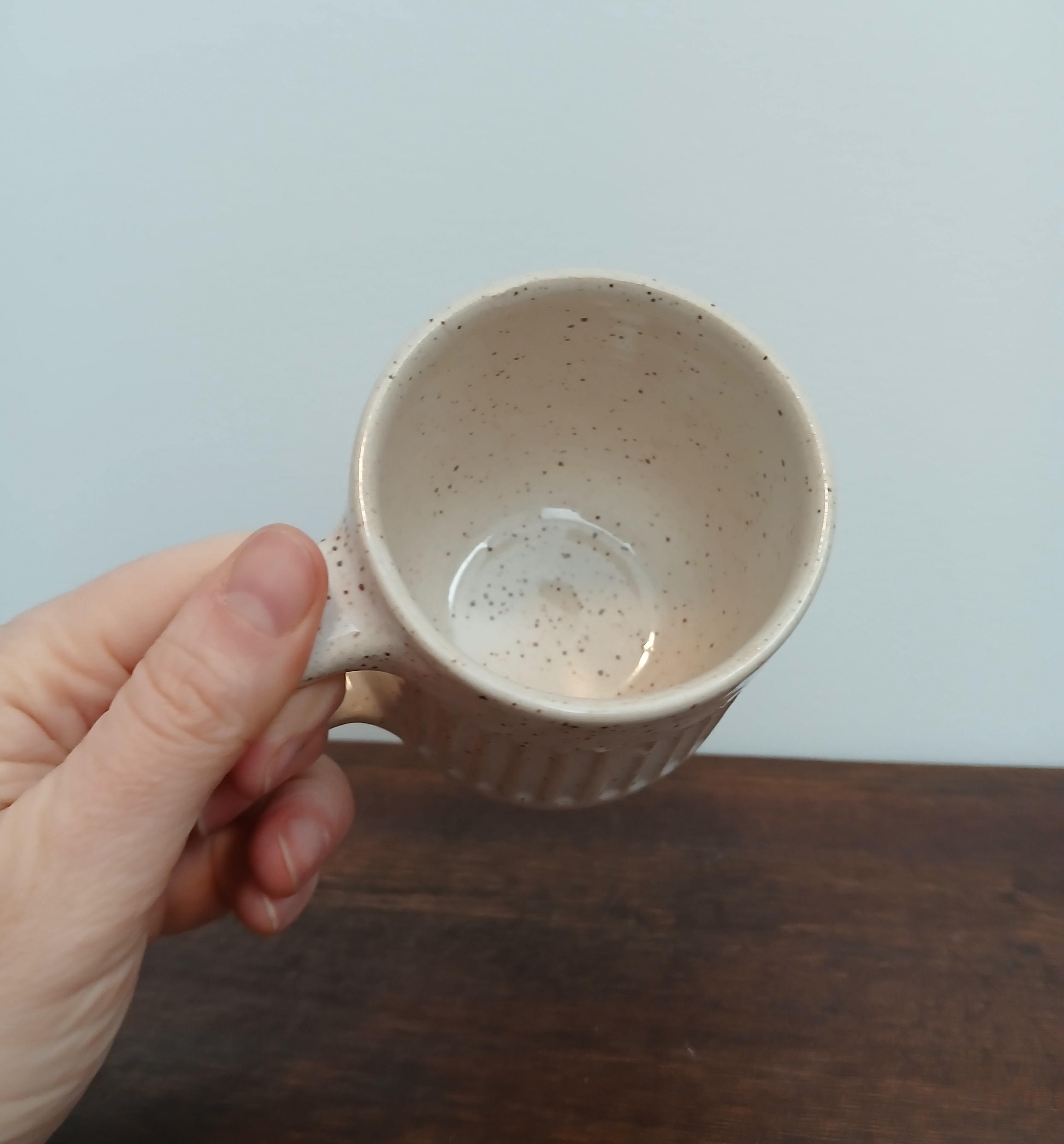 White Fluted Coffee or Tea Mug 6-8oz