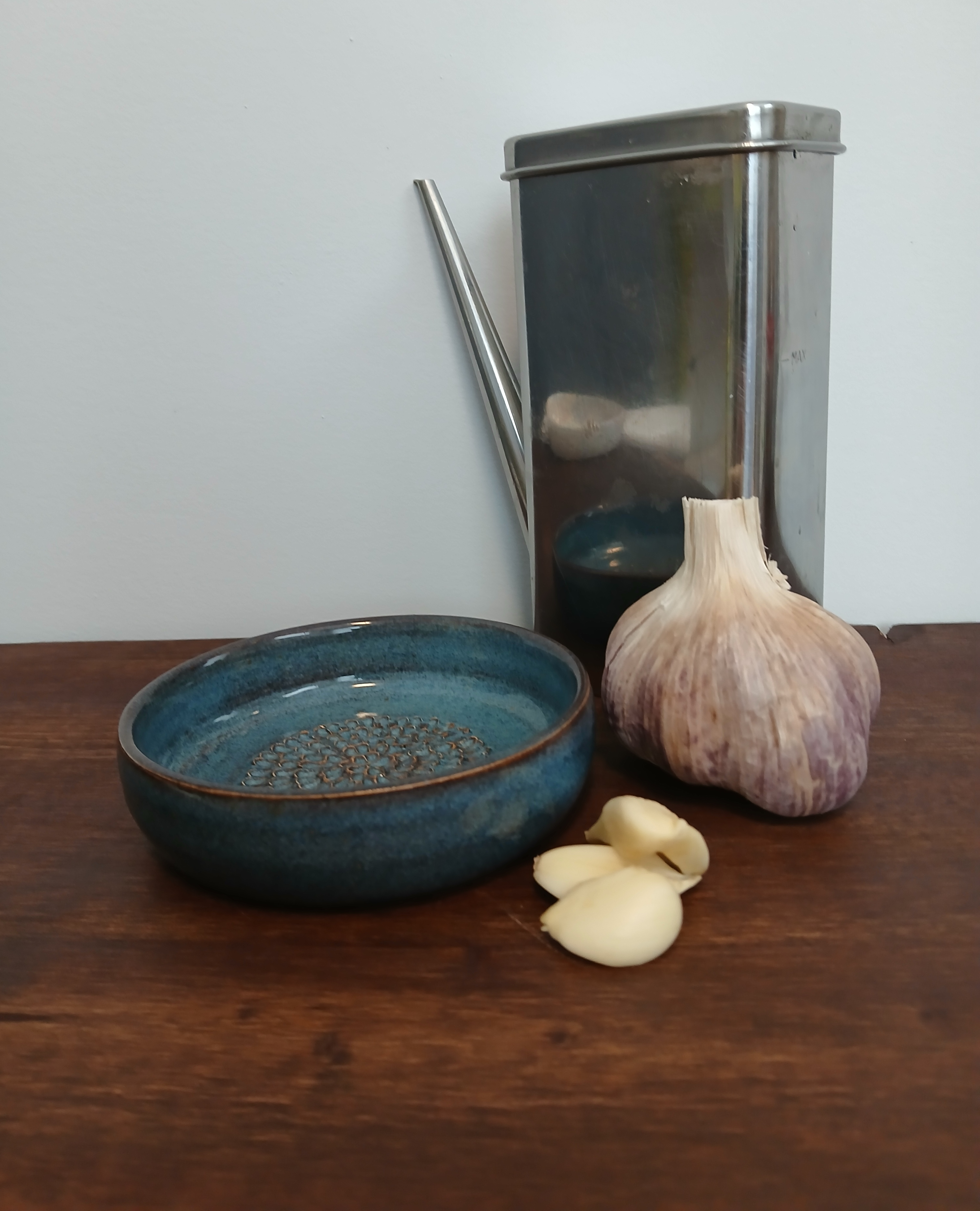 Handmade Ceramic Garlic Grater Plate