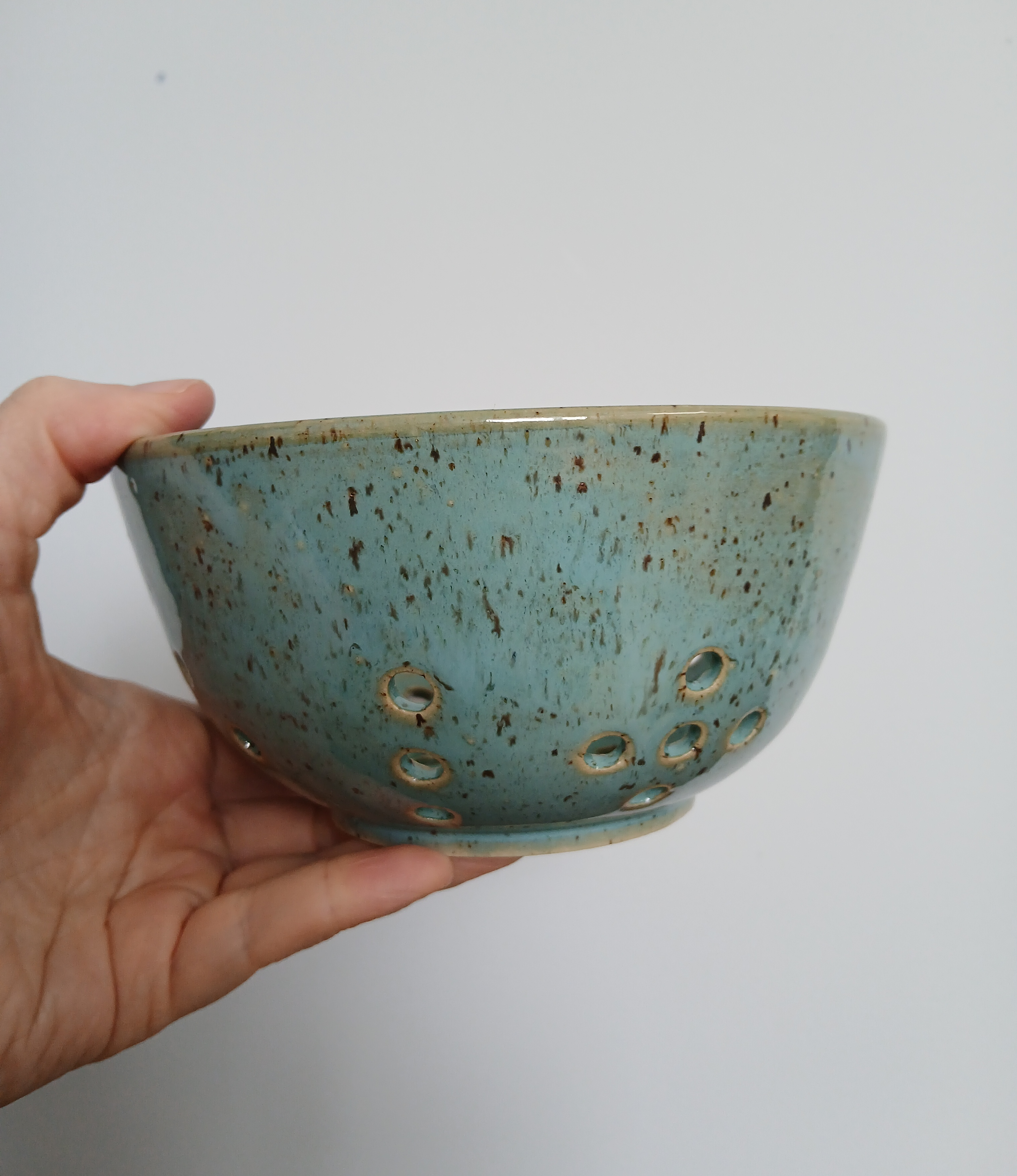 Handmade Speckled Ceramic Berry Bowl 