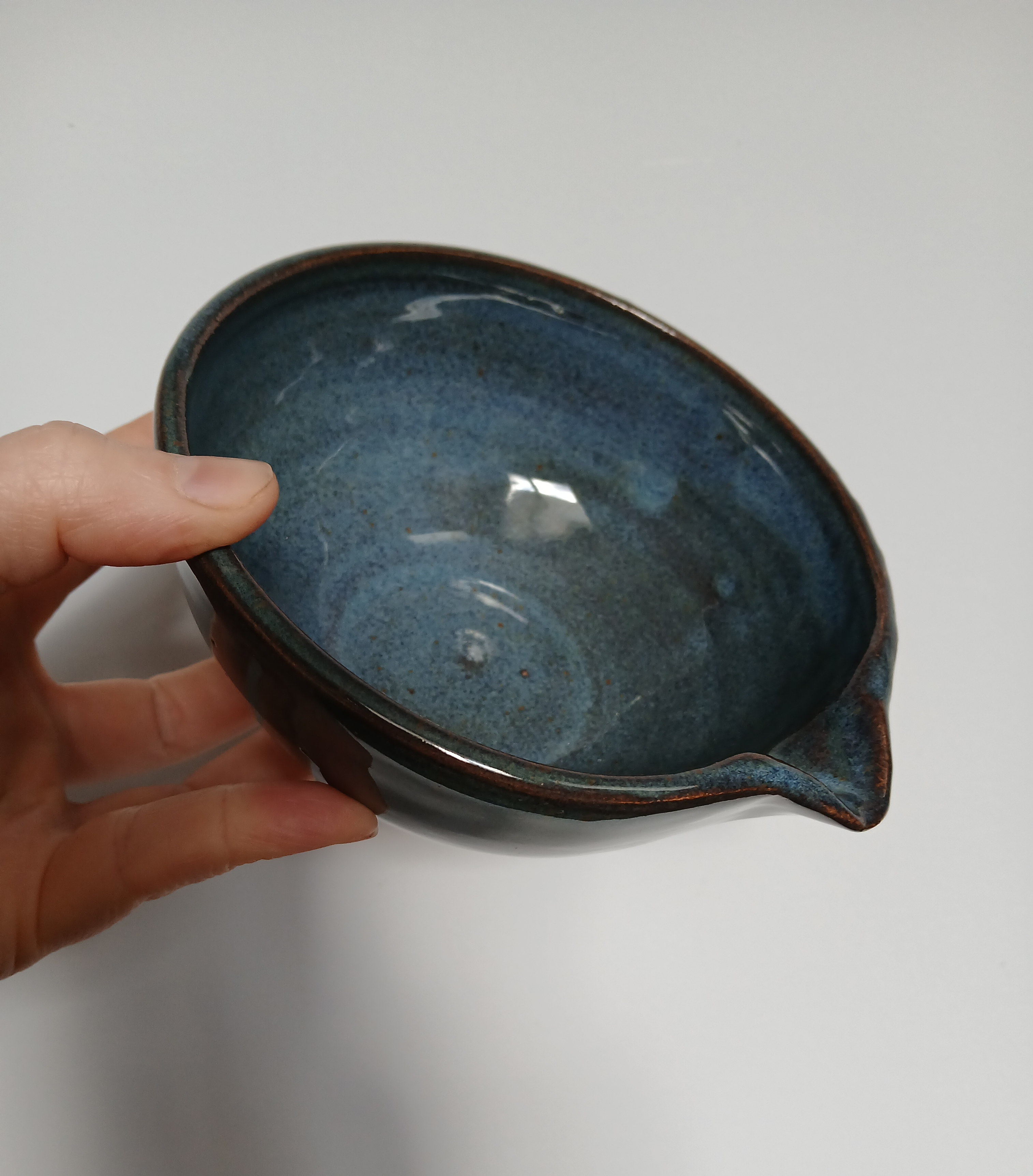 Small Mixing Bowl -Batter pouring bowl - Blue