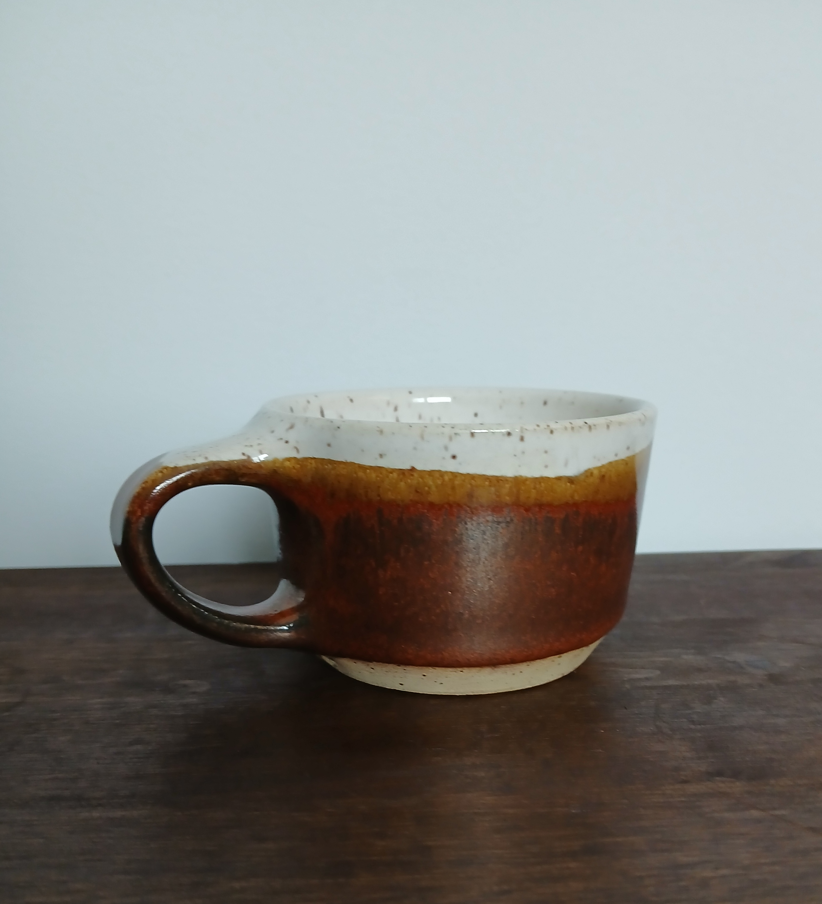 Two Tone Handmade Ceramic Espresso Mug - 4oz