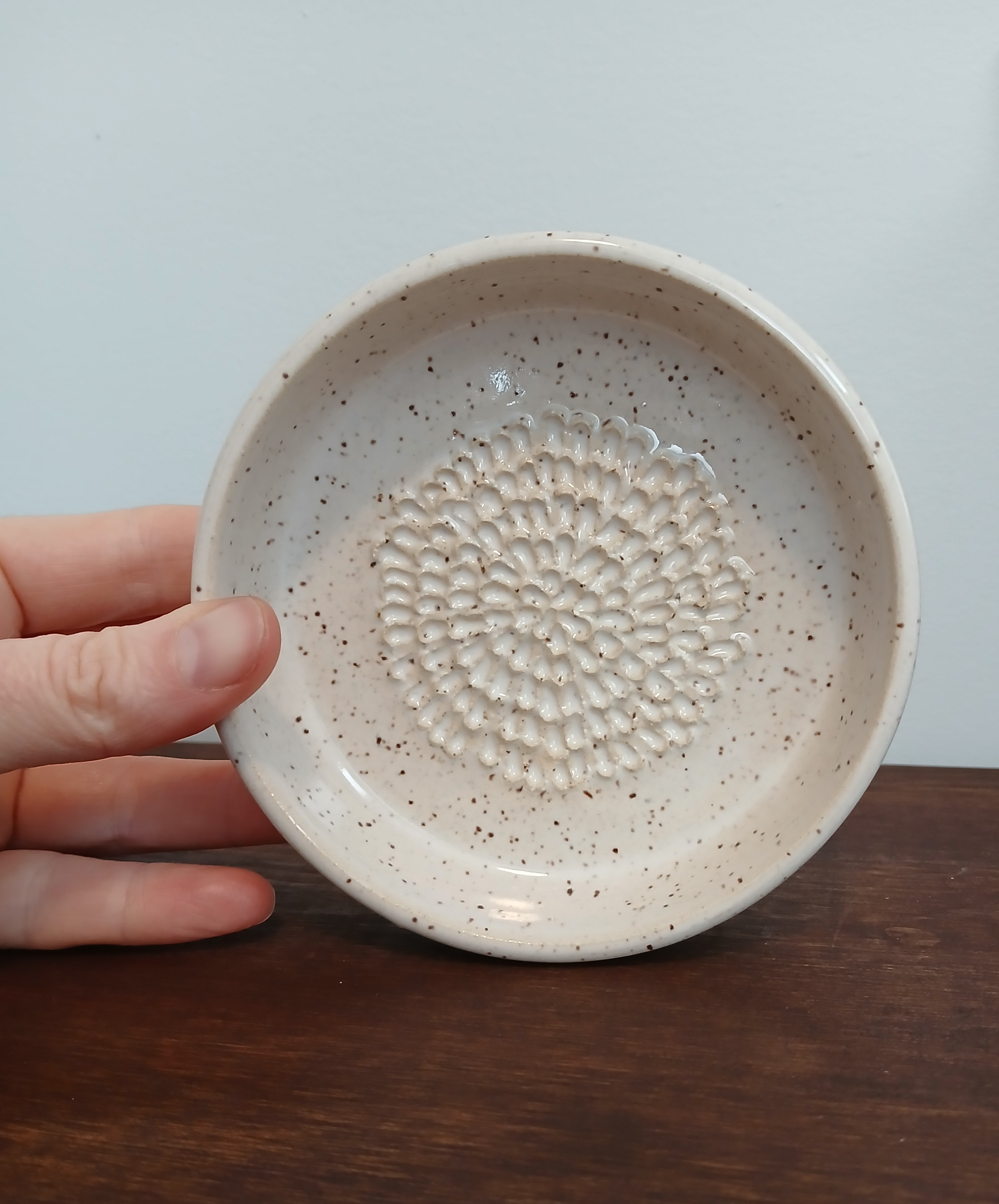 Handmade Ceramic Garlic Grater Plate
