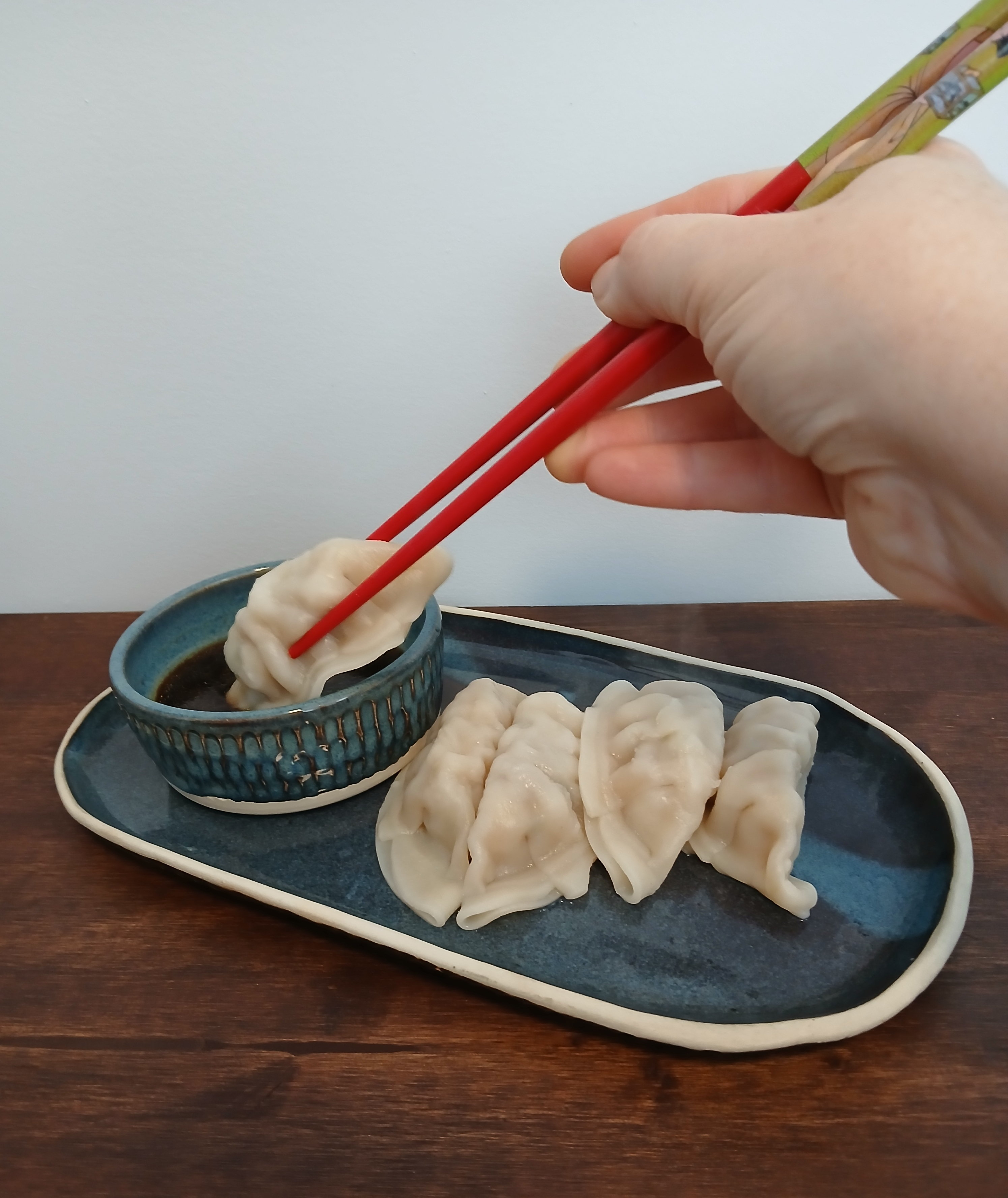 Handmade Ceramic Plate with Dip bowls- plate and bowl sold separately