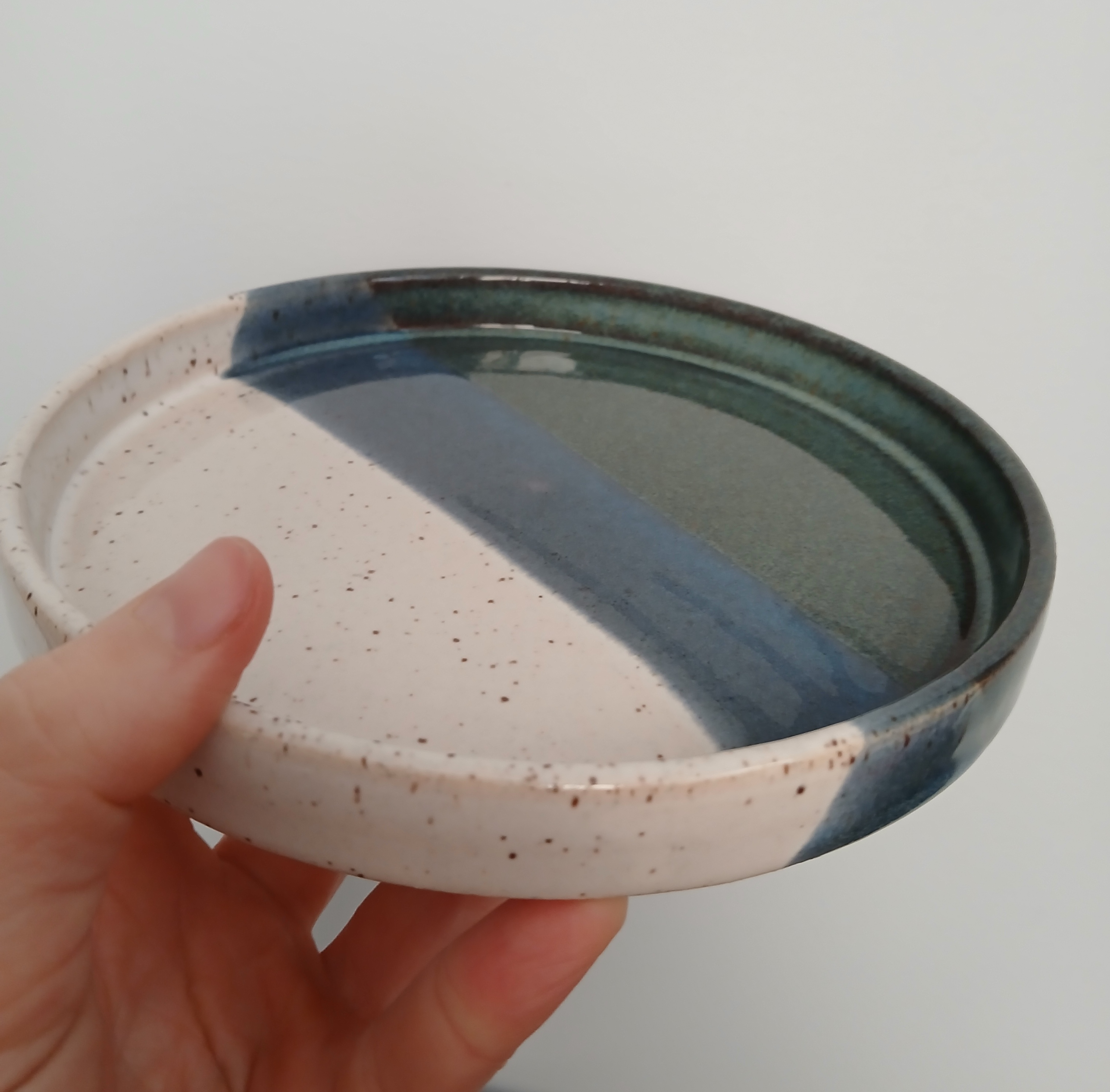 Handmade Ceramic Dual glaze Side Plates 6" wide