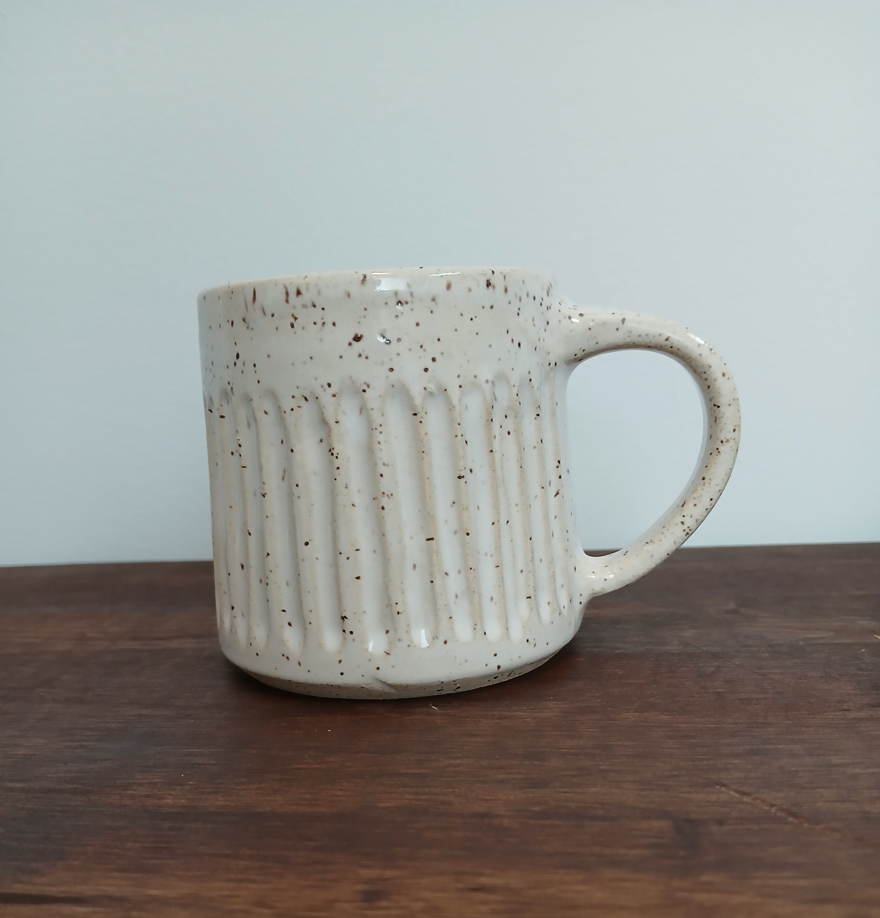 White Fluted Coffee or Tea Mug 6-8oz