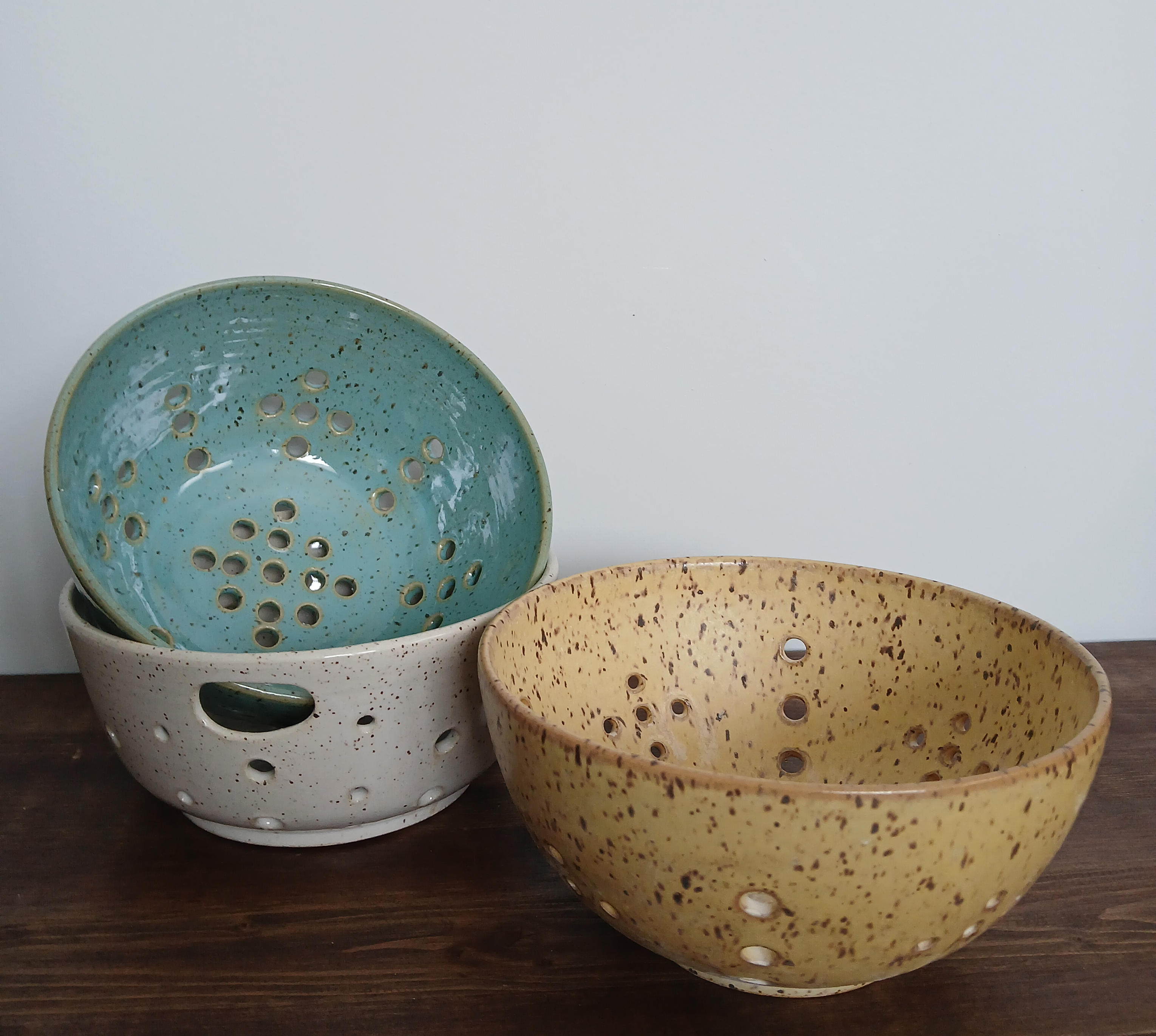 Handmade Speckled Ceramic Berry Bowl 