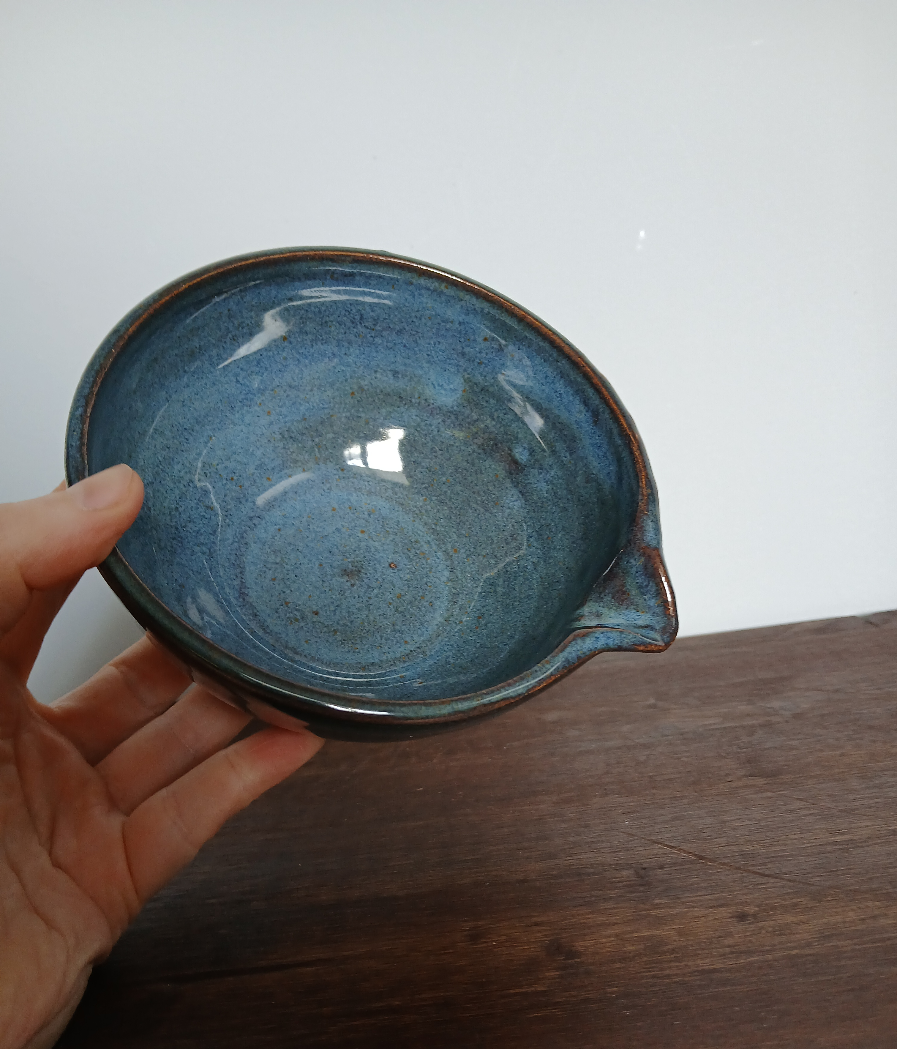 Small Mixing Bowl -Batter pouring bowl - Blue