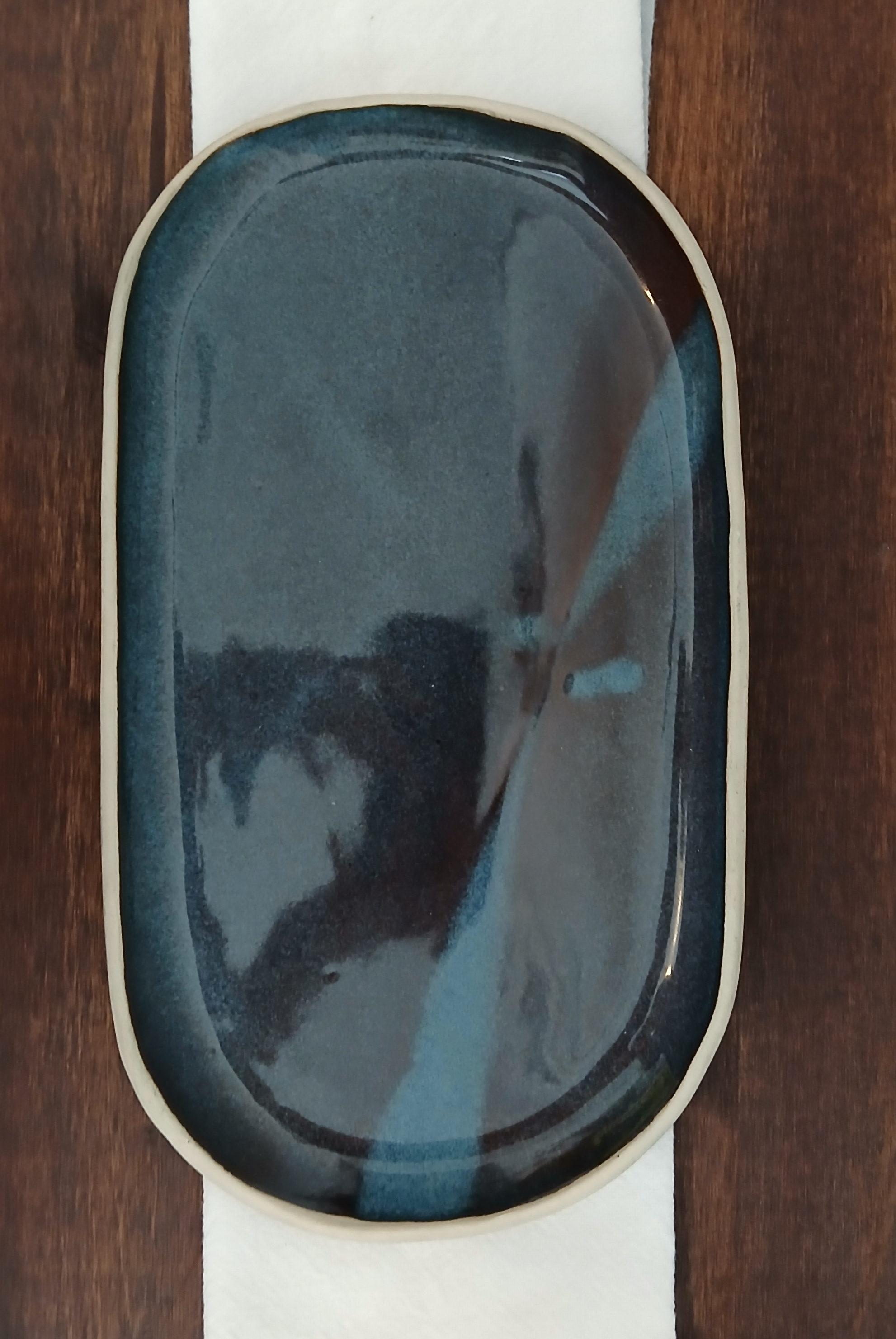 Handmade Ceramic Plate with Dip bowls- plate and bowl sold separately