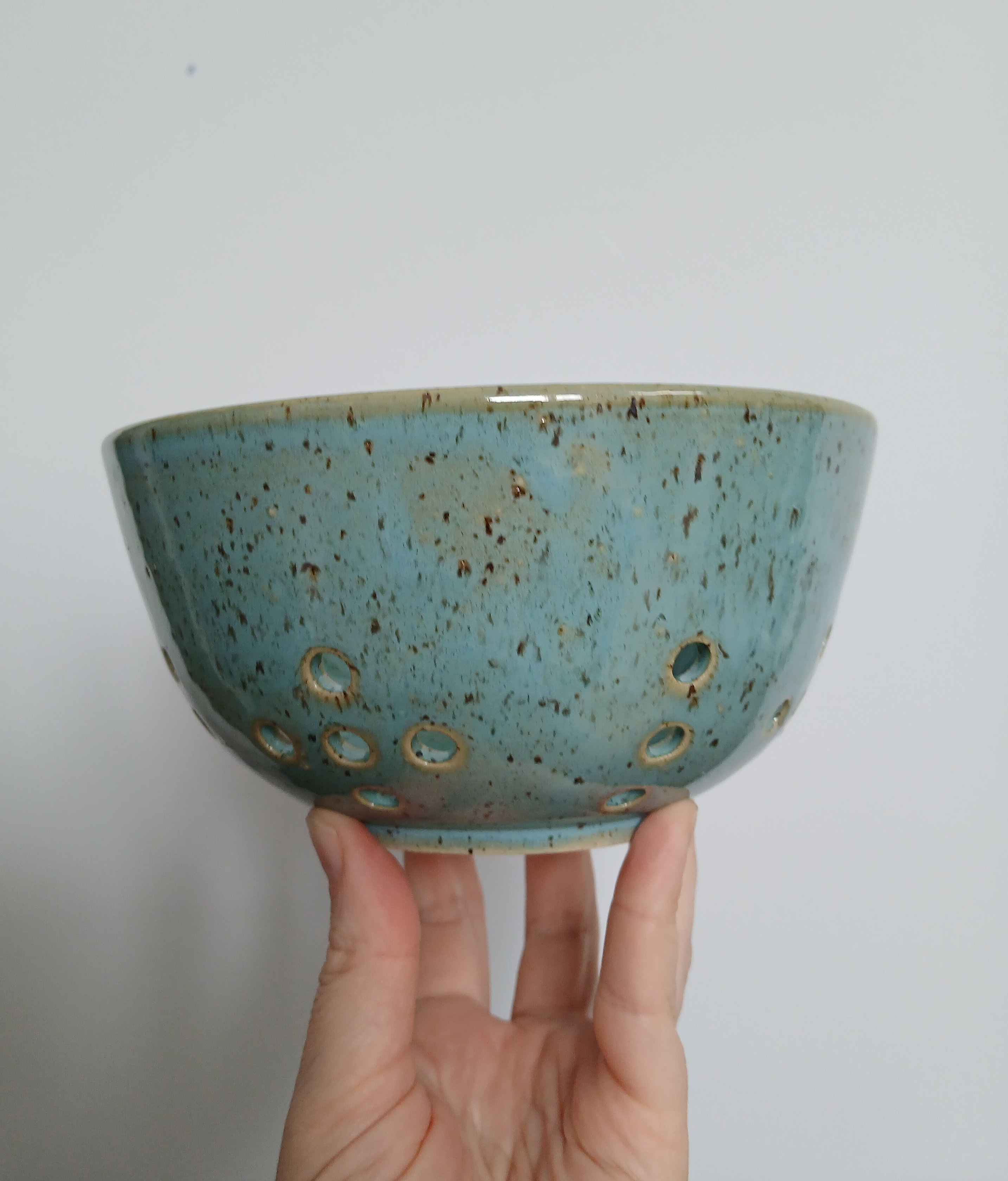 Handmade Speckled Ceramic Berry Bowl 