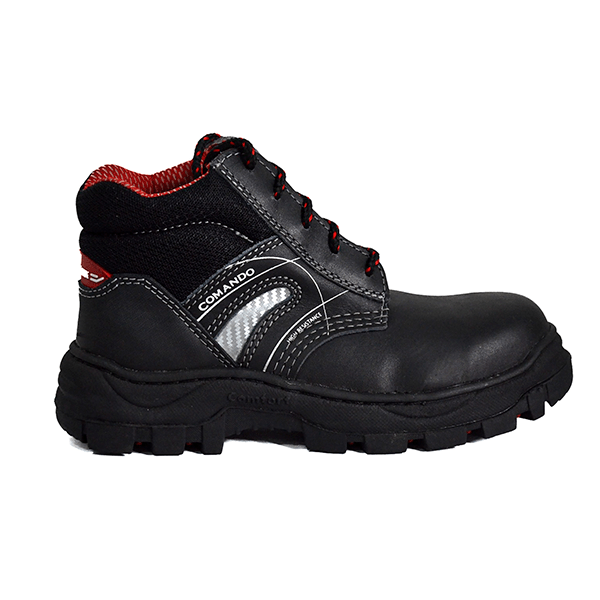 Zapato Borceguí con Casco Policarbonato Comando Negro 5520 