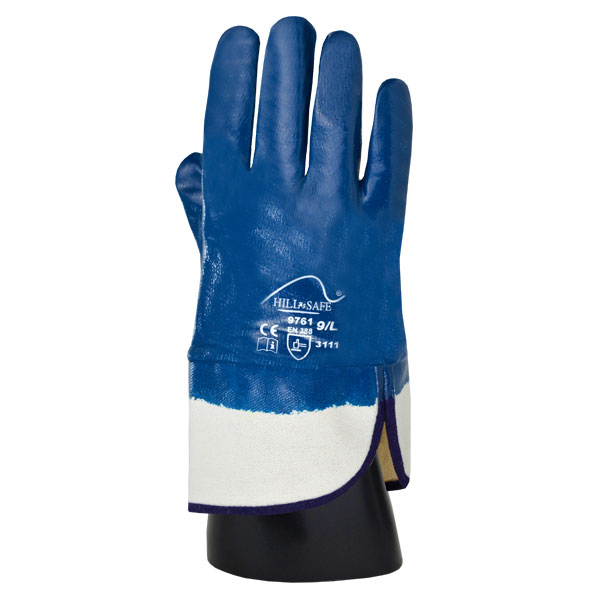 Guante de Nitrilo para Abrasión y Químicos Hill & Safe 9761