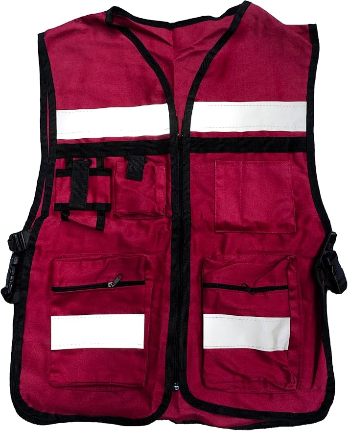 Chaleco Tipo Brigadista Seguridad Industrial Con Reflejante Alta Visibilidad