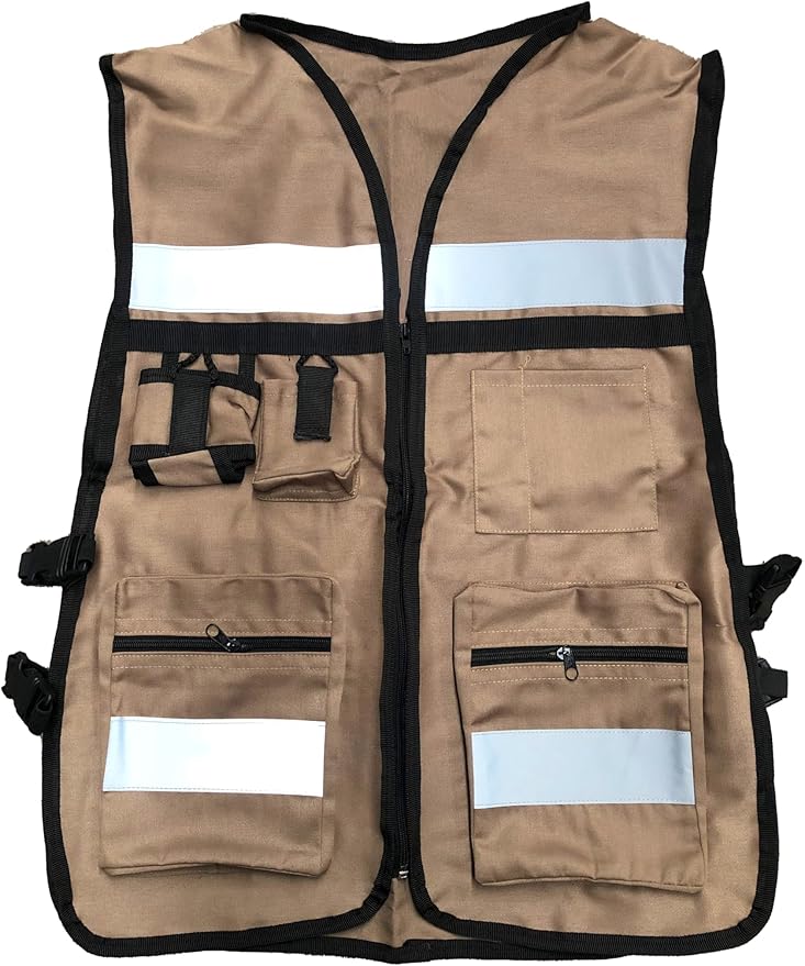 Chaleco Tipo Brigadista Seguridad Industrial Con Reflejante Alta Visibilidad