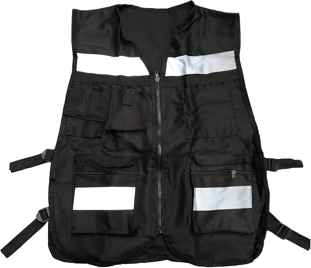 Chaleco Tipo Brigadista Seguridad Industrial Con Reflejante Alta Visibilidad