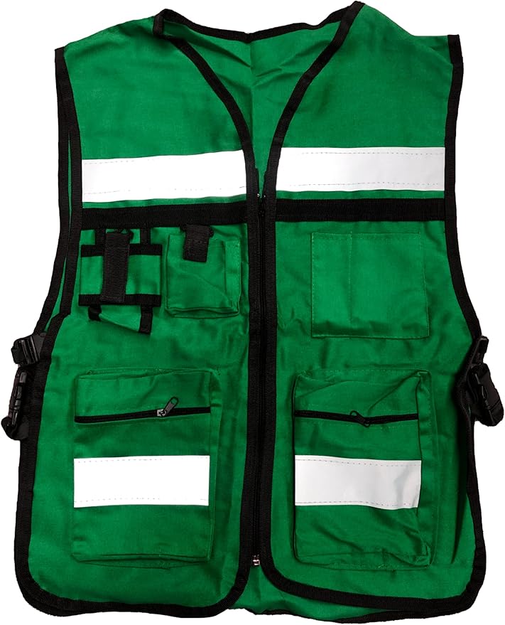 Chaleco Tipo Brigadista Seguridad Industrial Con Reflejante Alta Visibilidad