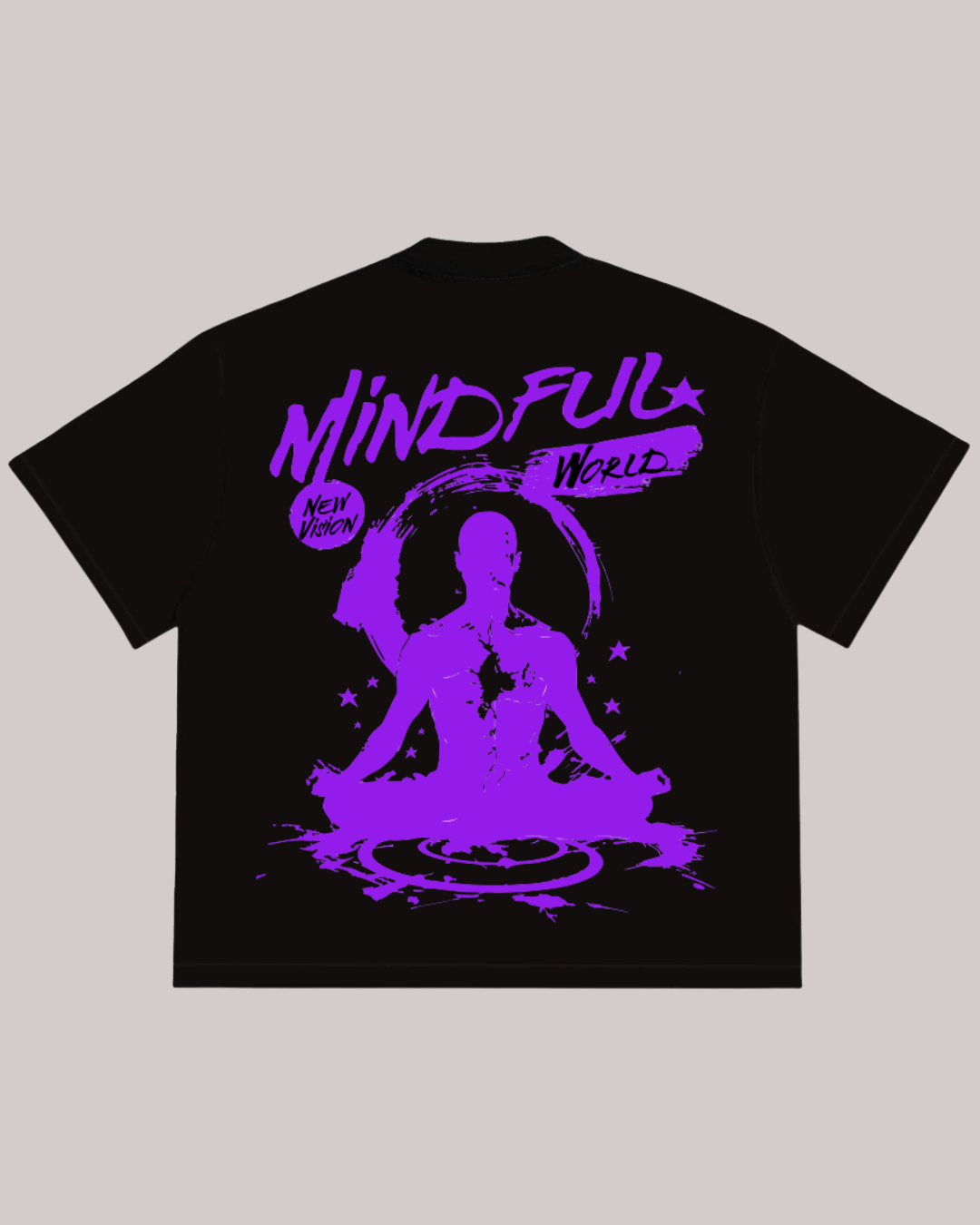 Camiseta Oversized Mind Ful Preto