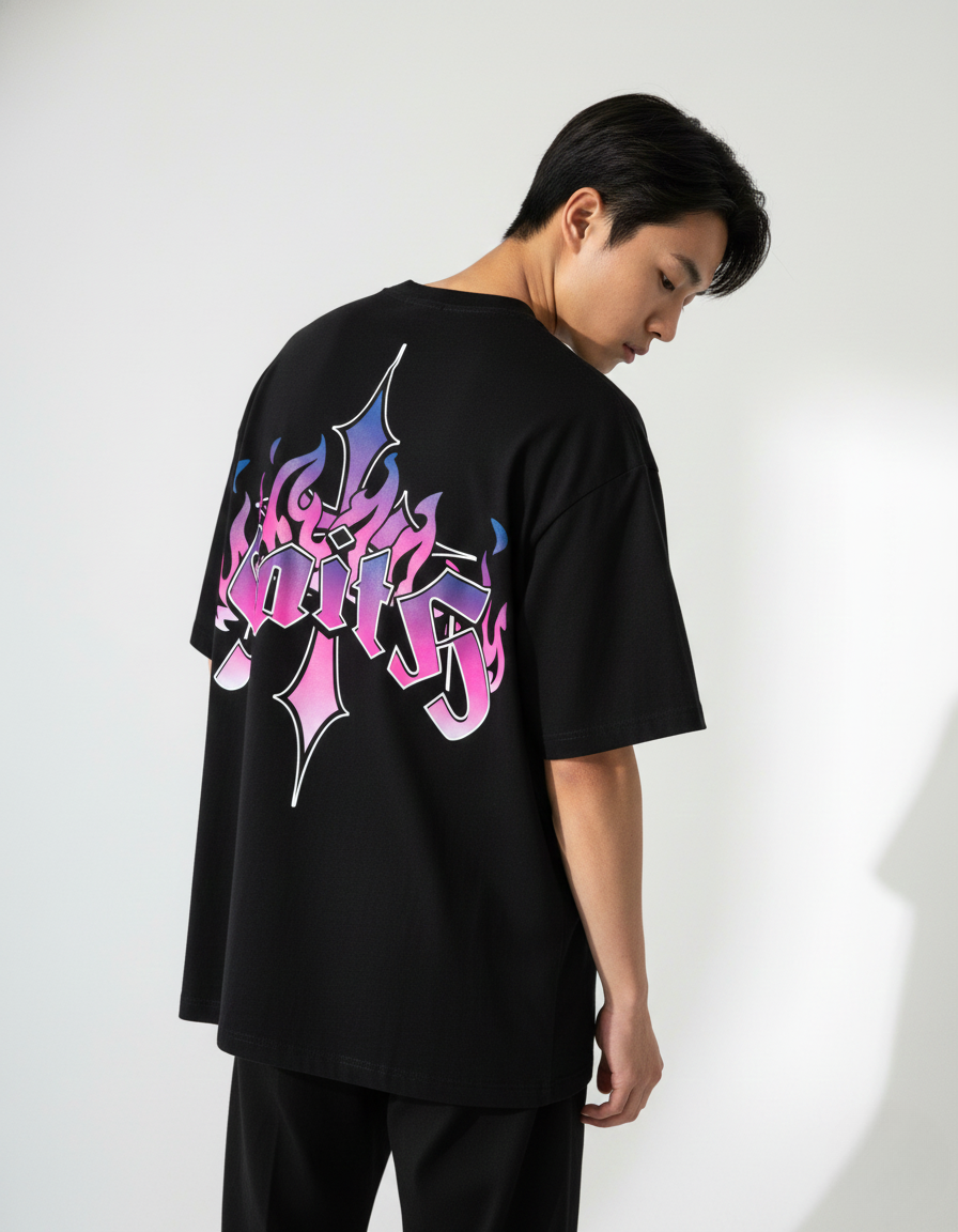 Camiseta Oversized Faith Preto