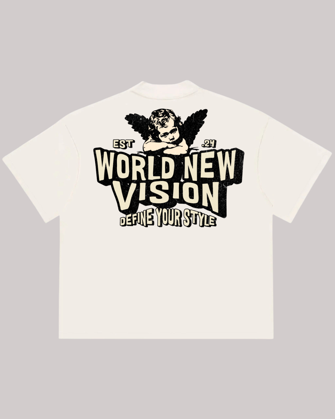 Camiseta Oversized World New Vision Off-White