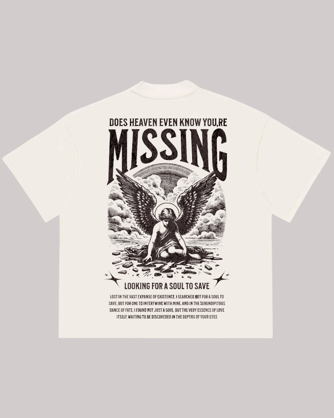 Camiseta Oversized Blessed Off-White