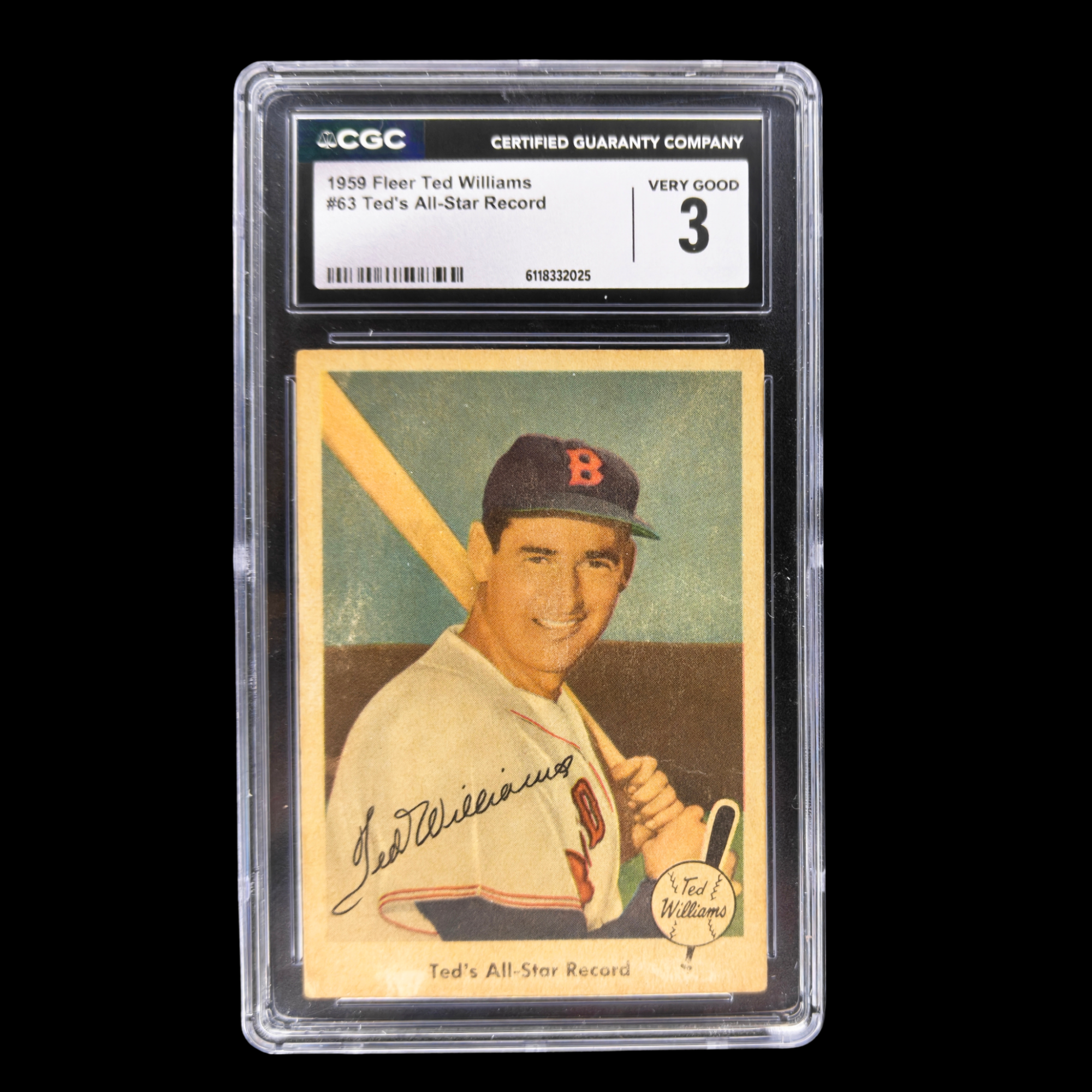 1959 Fleer Ted Williams #63 All-Star Record