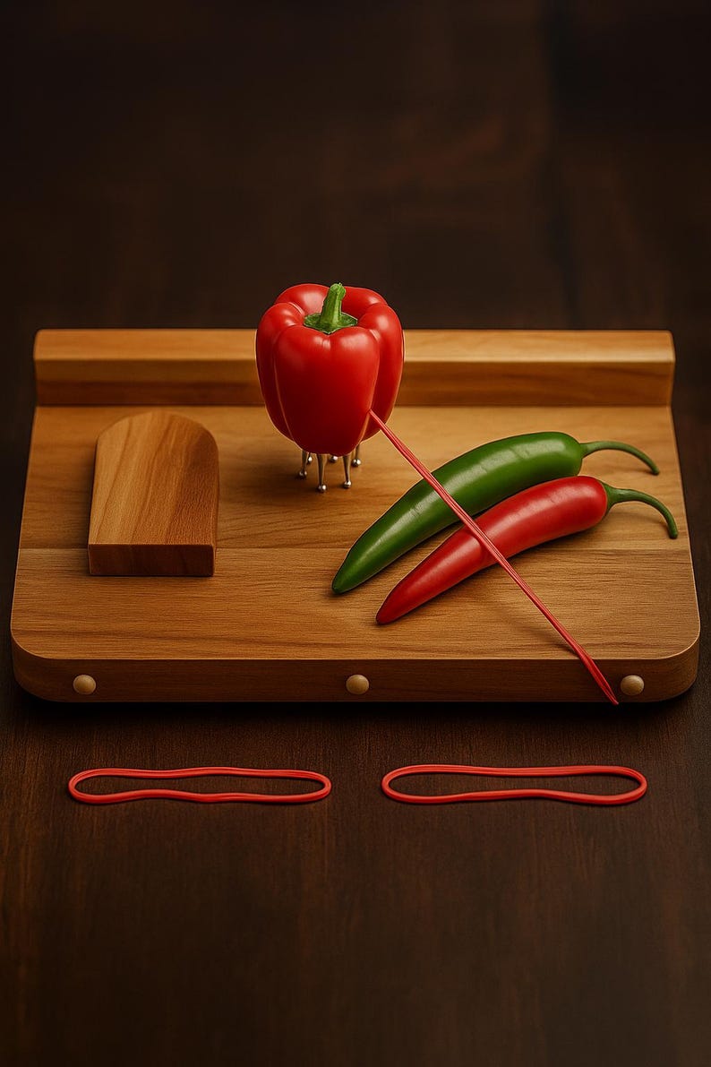 One-Handed Wooden Cutting Board: Adaptive Kitchen help