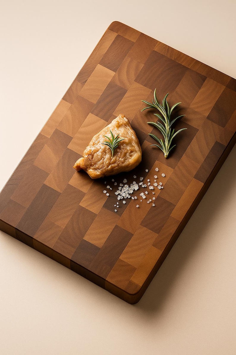 Large End Grain Wood Cutting Board | Durable Kitchen Gift, Natural Wooden Chopping Board