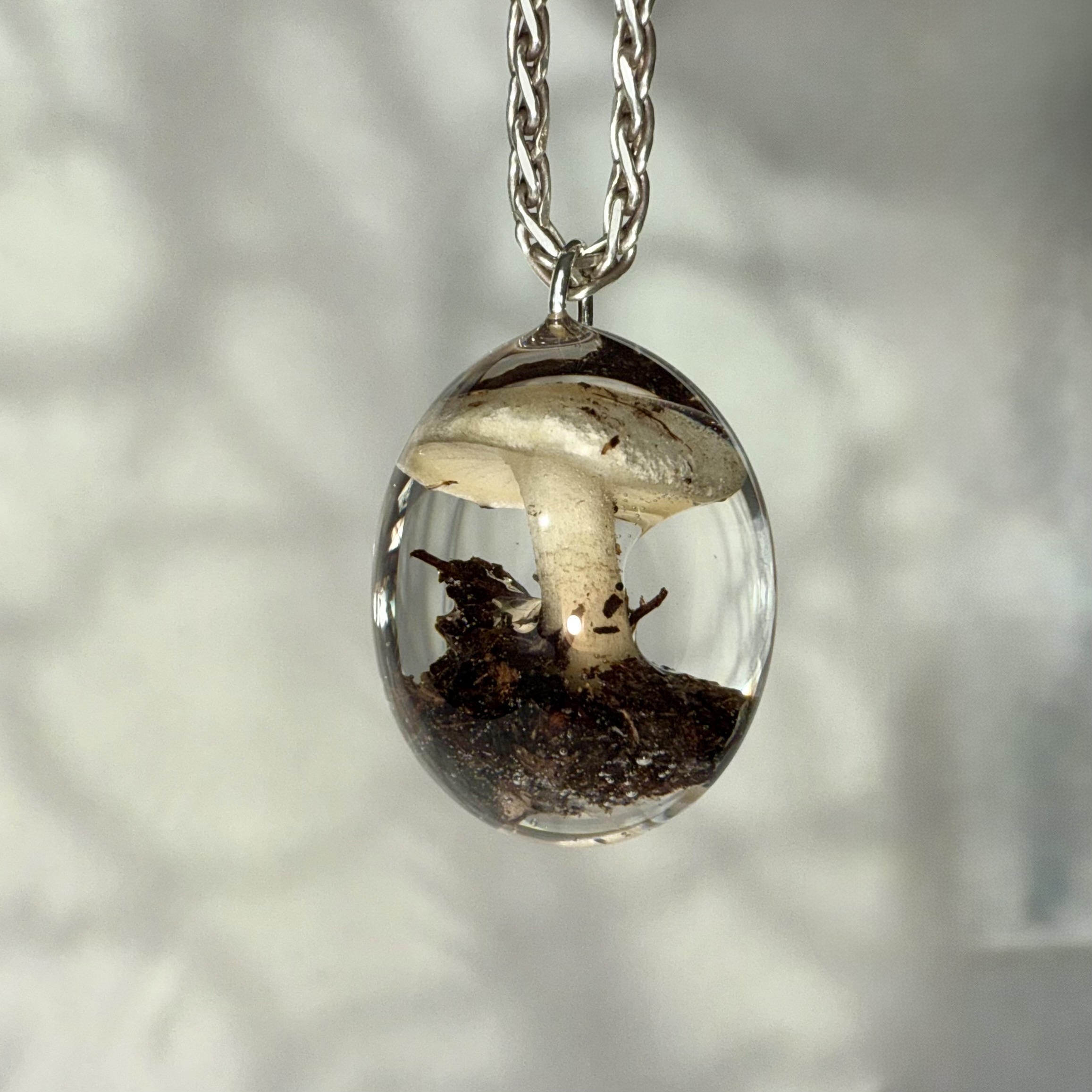 Mushroom Terrarium Necklace