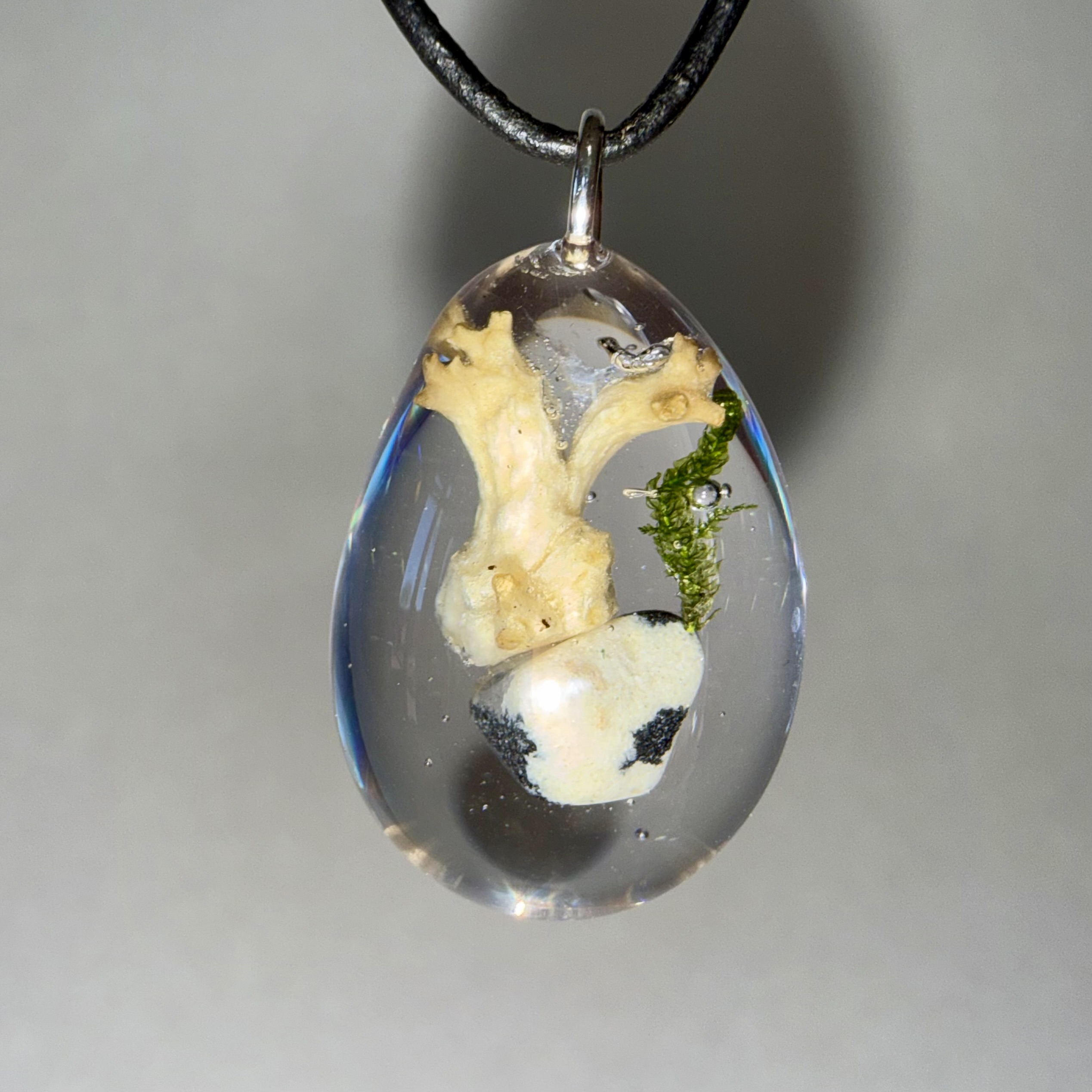 Yellow Coral + Moss + Dalmation Jasper