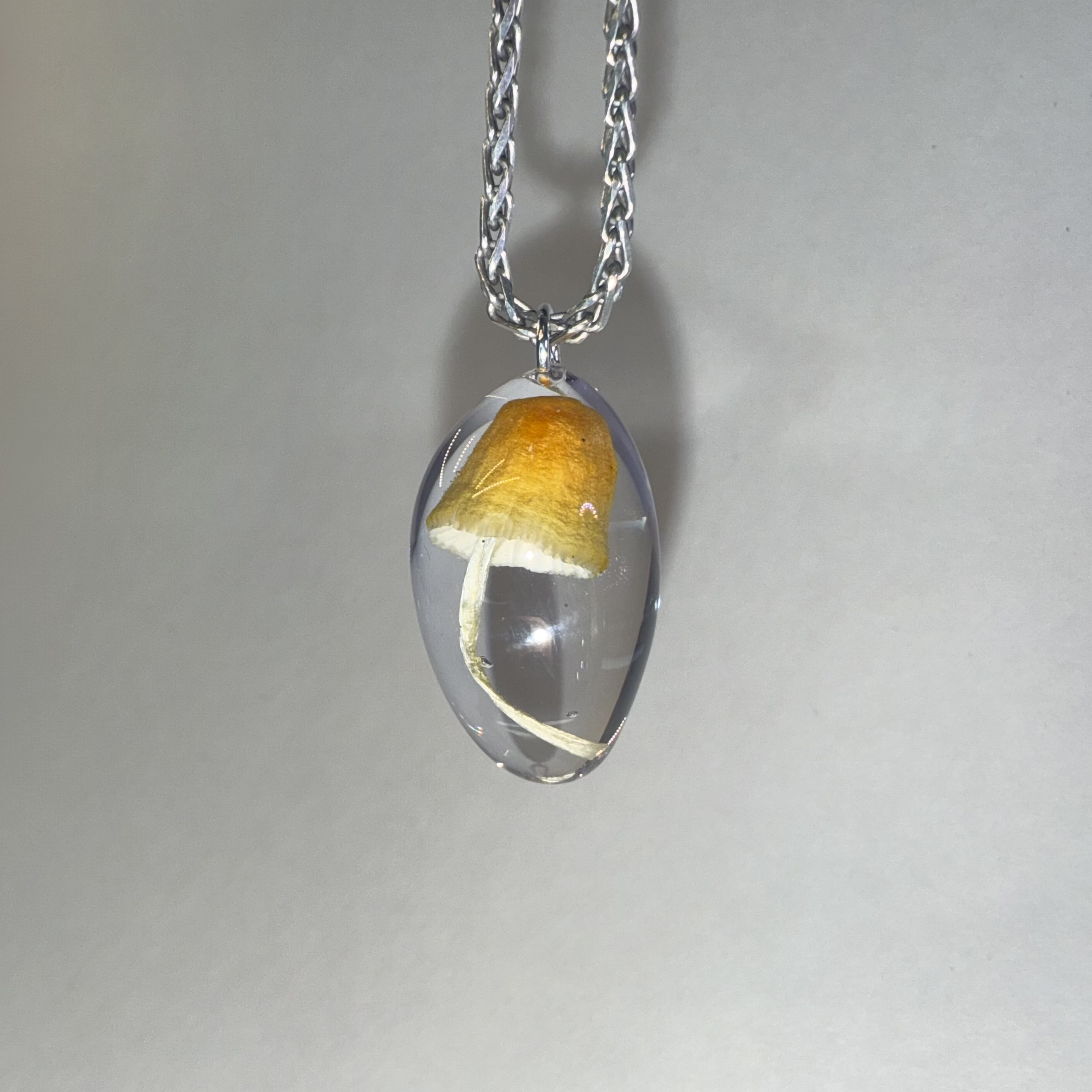 Orange Mycena Pendant
