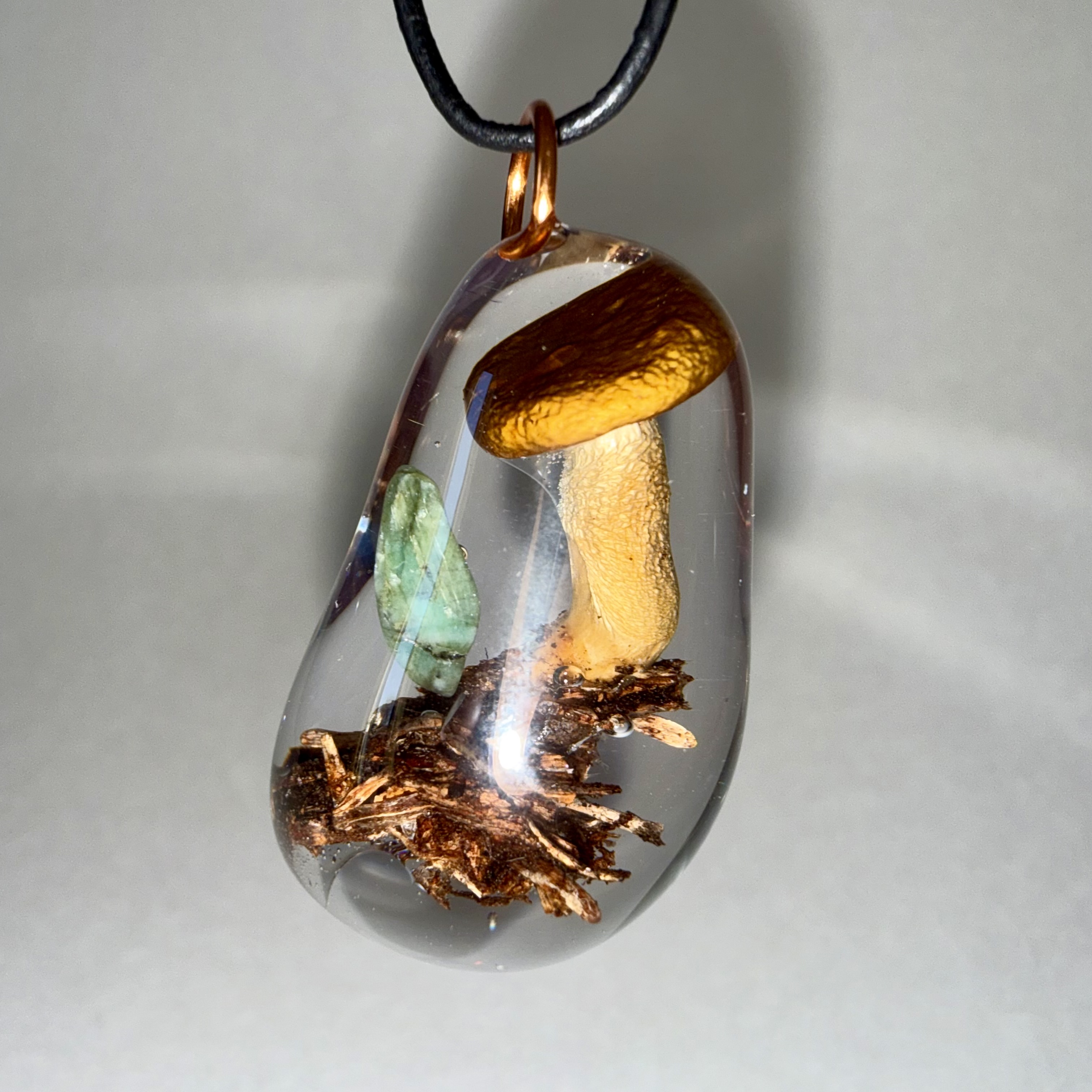 Candy Cap Mushroom Pendant