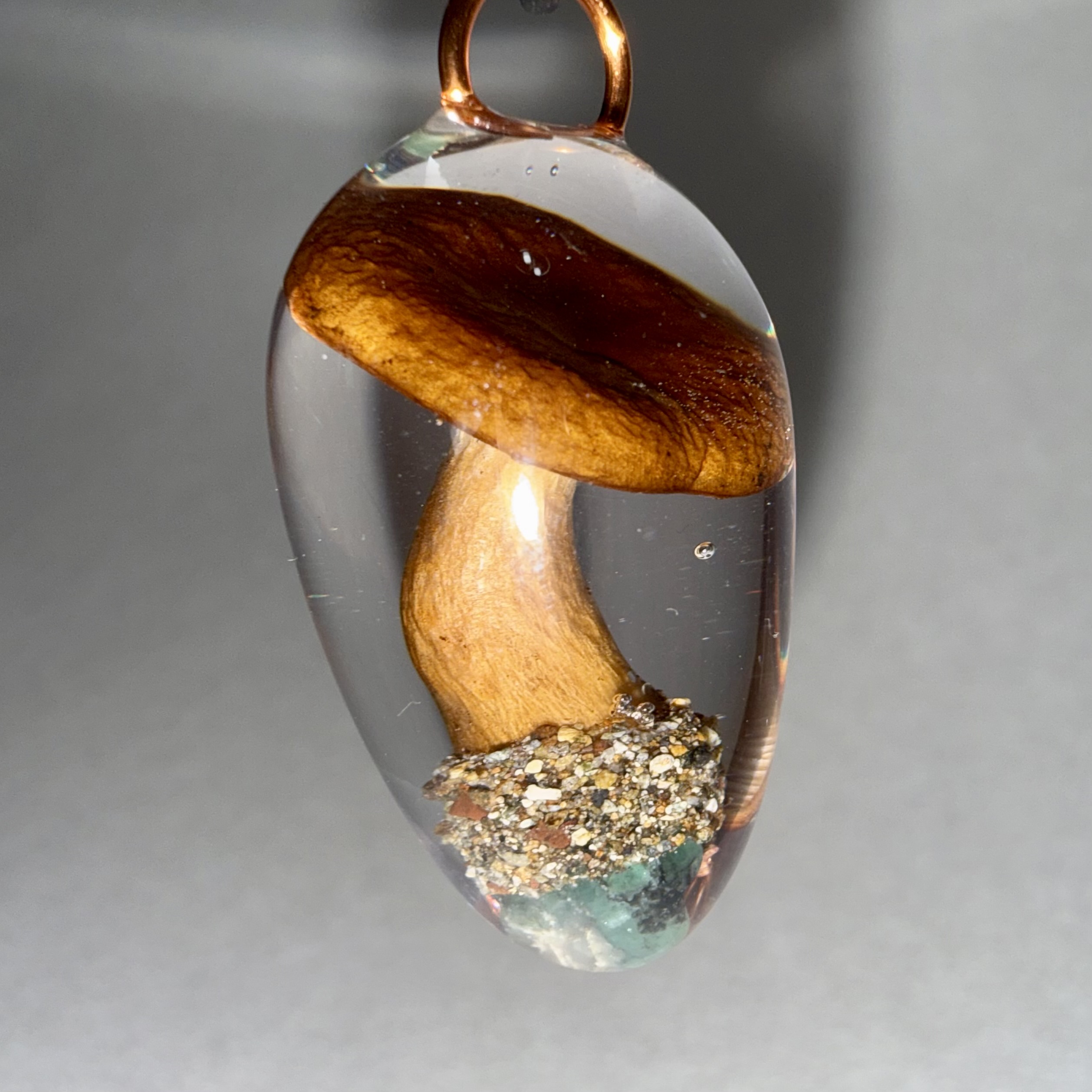 Candy Cap Mushroom Pendant