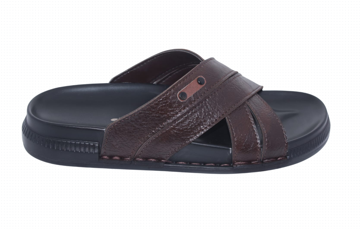 RIKSCLUB ST1112:  Brown Cross-Sliders