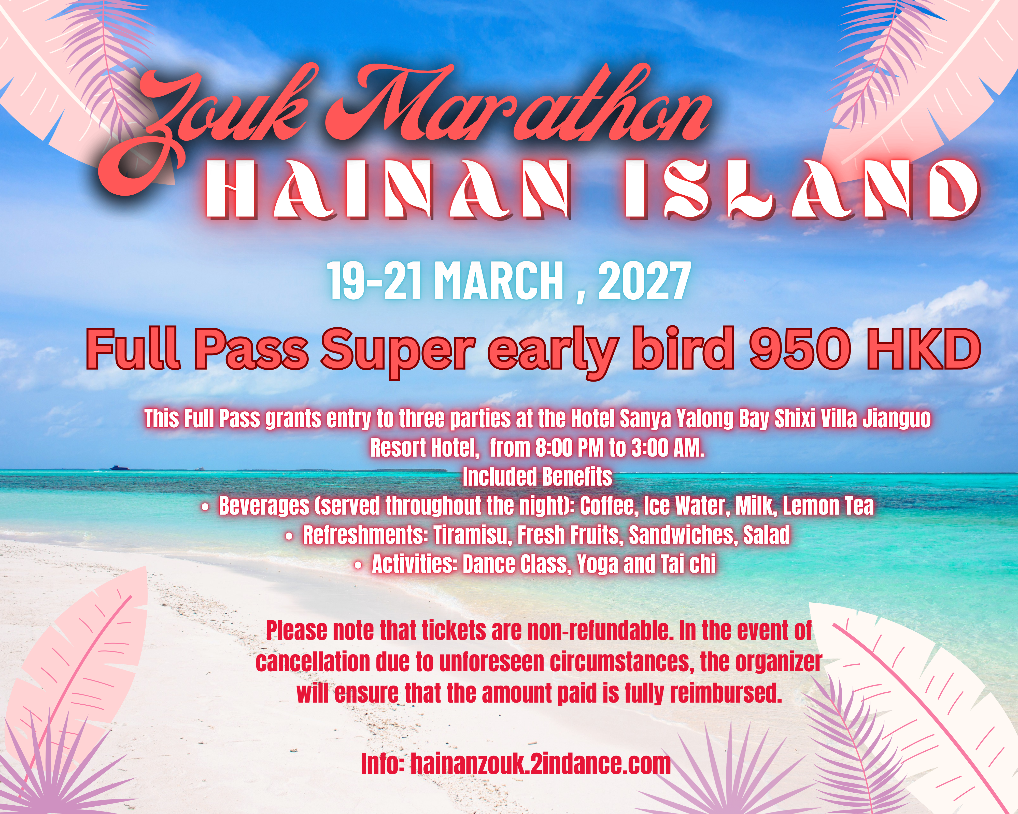 Hainan Island Zouk Marathon Full Pass SUPER early bird