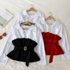 Blus Wanita dengan Korset Warna