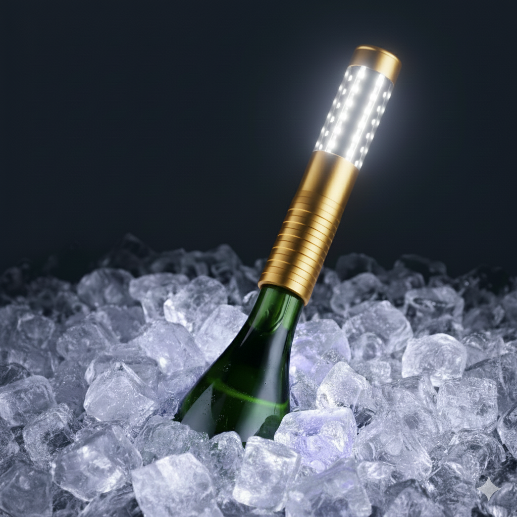 Toper de bouteille lumineux en metal