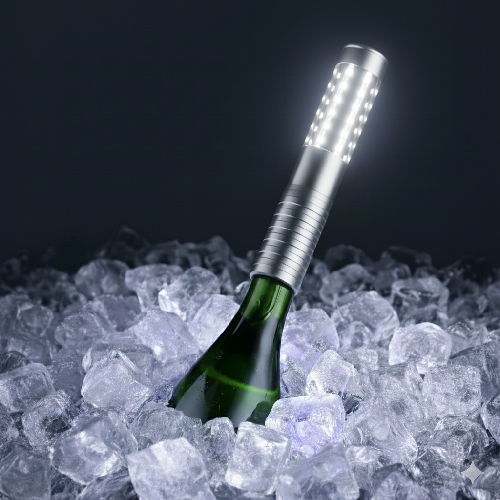 Toper de bouteille lumineux en metal