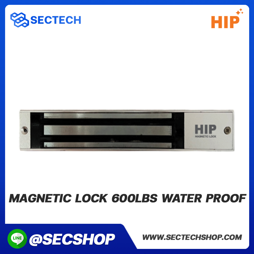 กลอนแม่เหล็กไฟฟ้า HIP รุ่น Magnetic Lock 600Lbs Water Proof