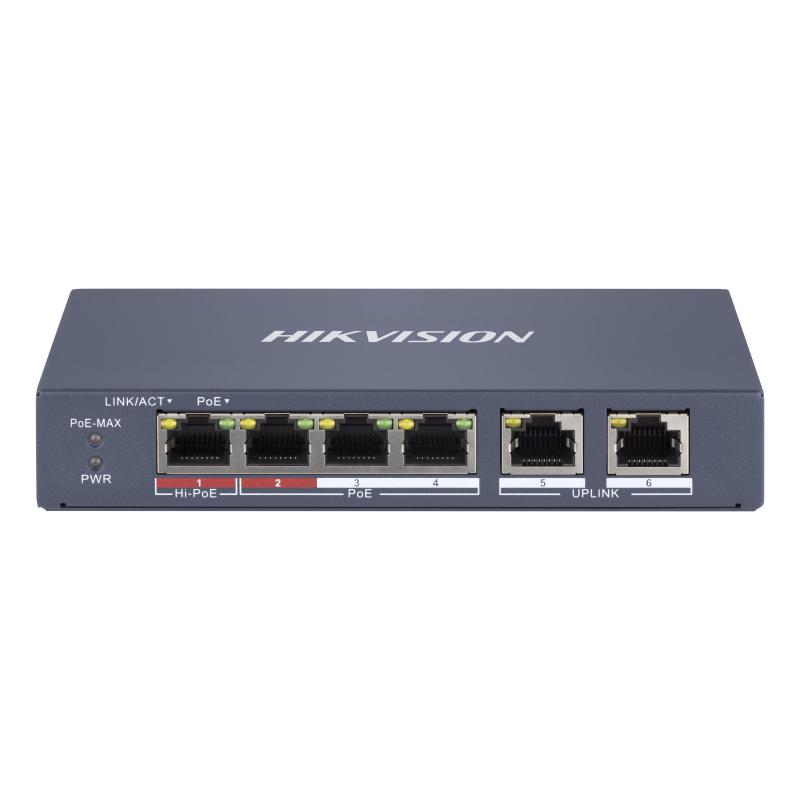 HIKVISION POE Switch จำนวน 4 ช่อง รุ่น DS-3E1106HP-EI