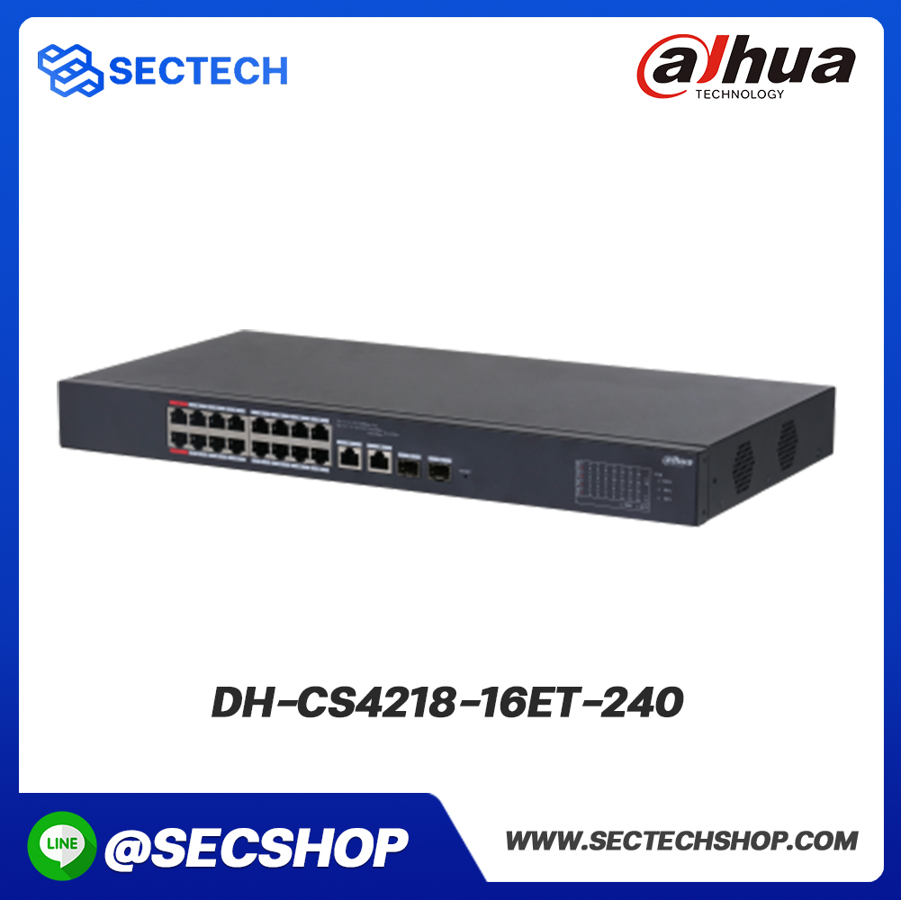 สวิตช์ POE Dahua รุ่น DH-CS4218-16ET-240